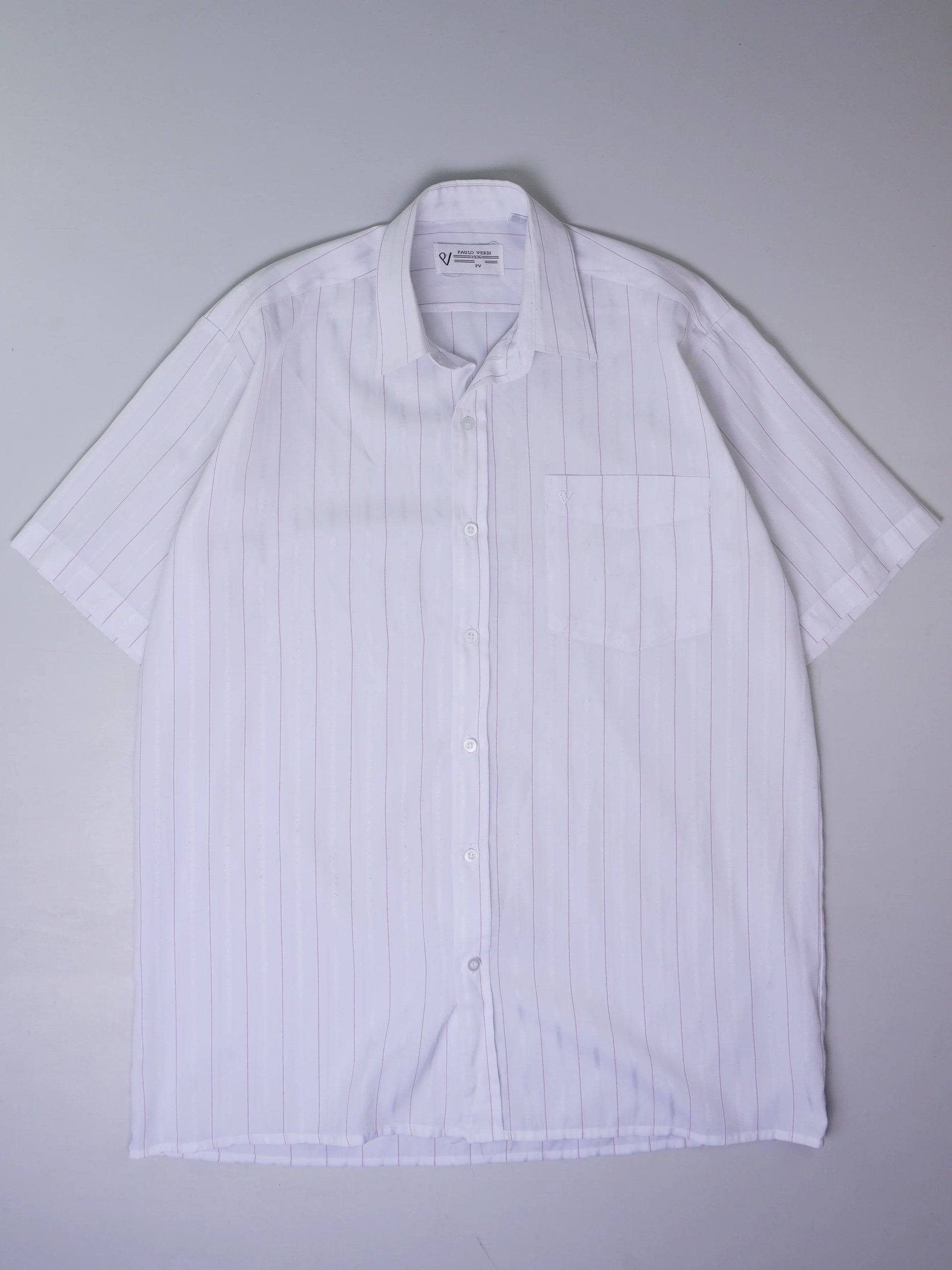 Vintage Gestreiftes Kurzarmhemd (M)