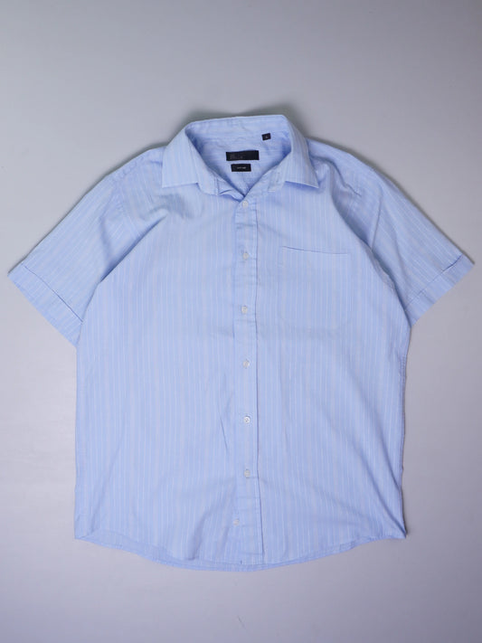 Vintage Gestreiftes Kurzarmhemd (M)