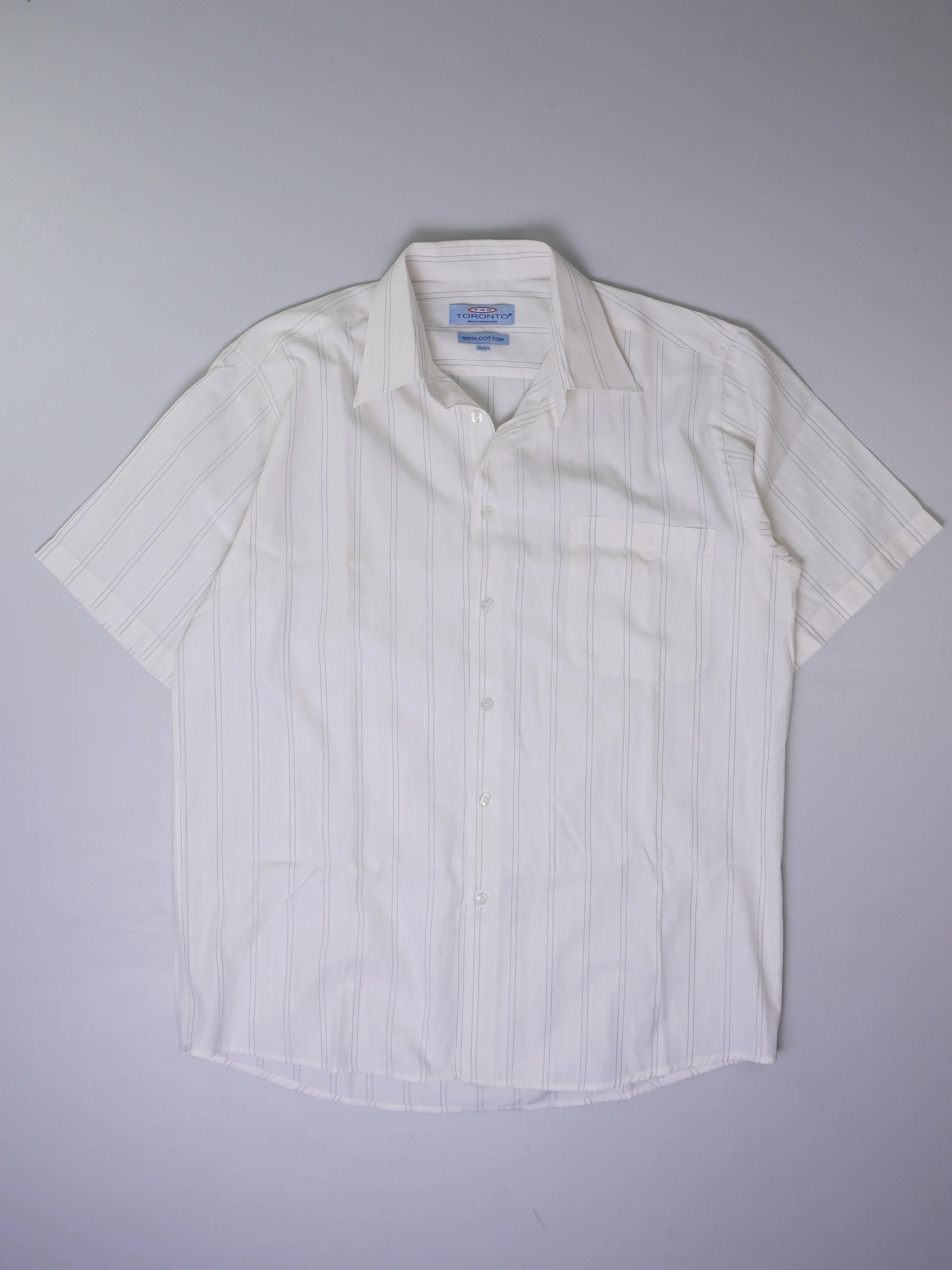 Vintage Gestreiftes Kurzarmhemd (L)