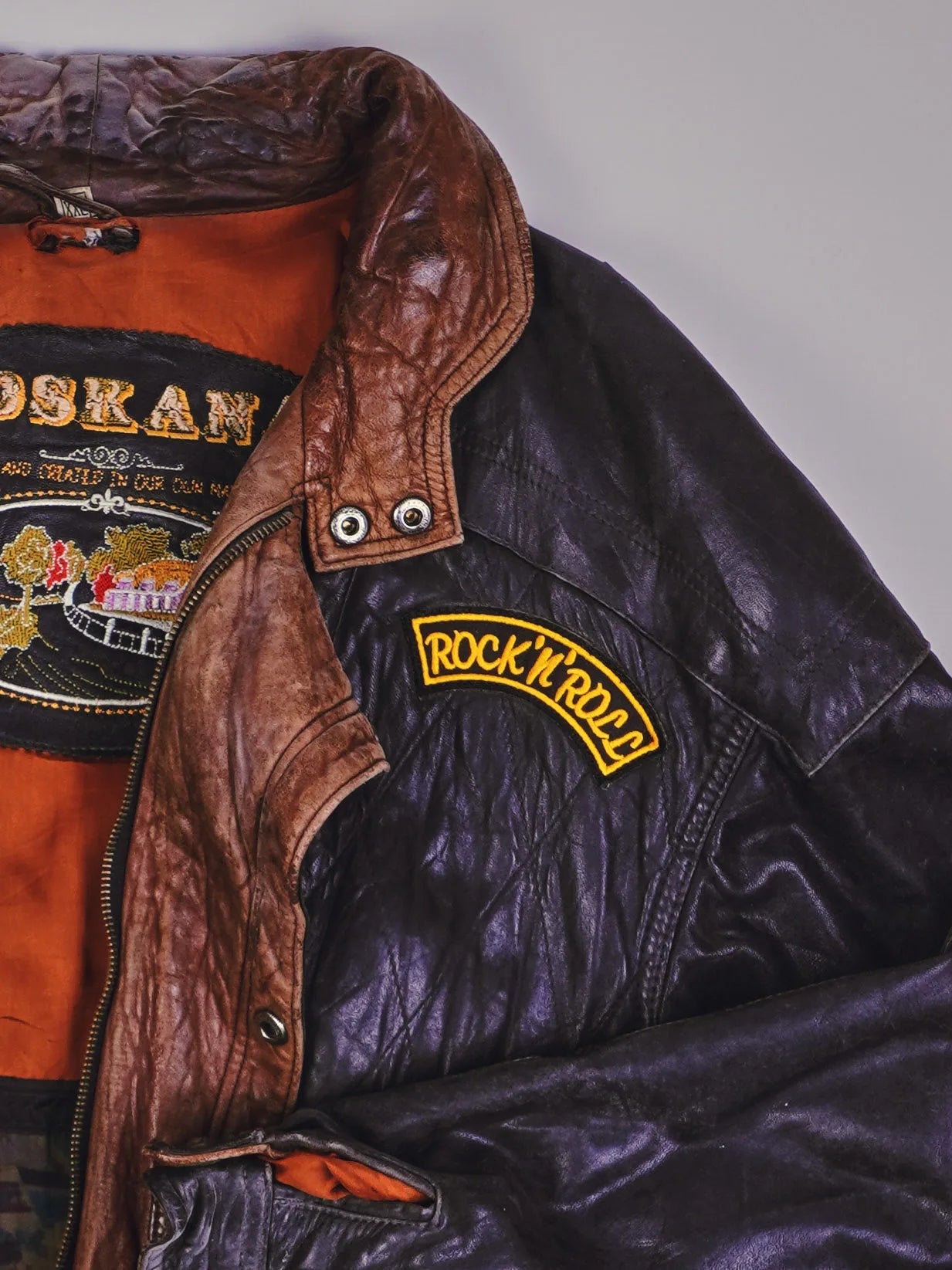 Vintage Rocker Lederjacke (L)