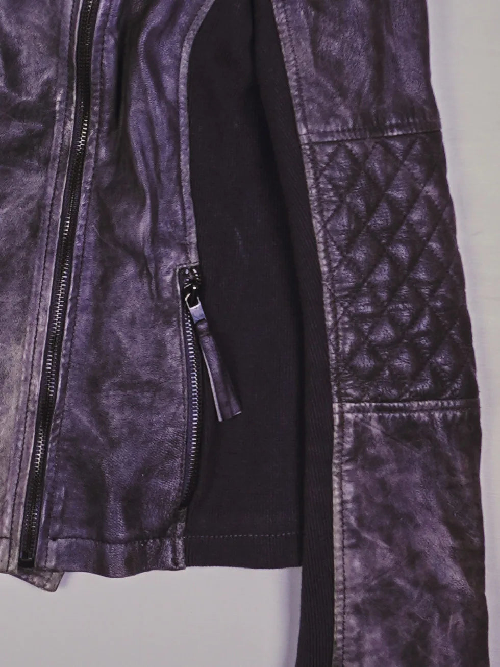 Vintage Biker Lederjacke (S)