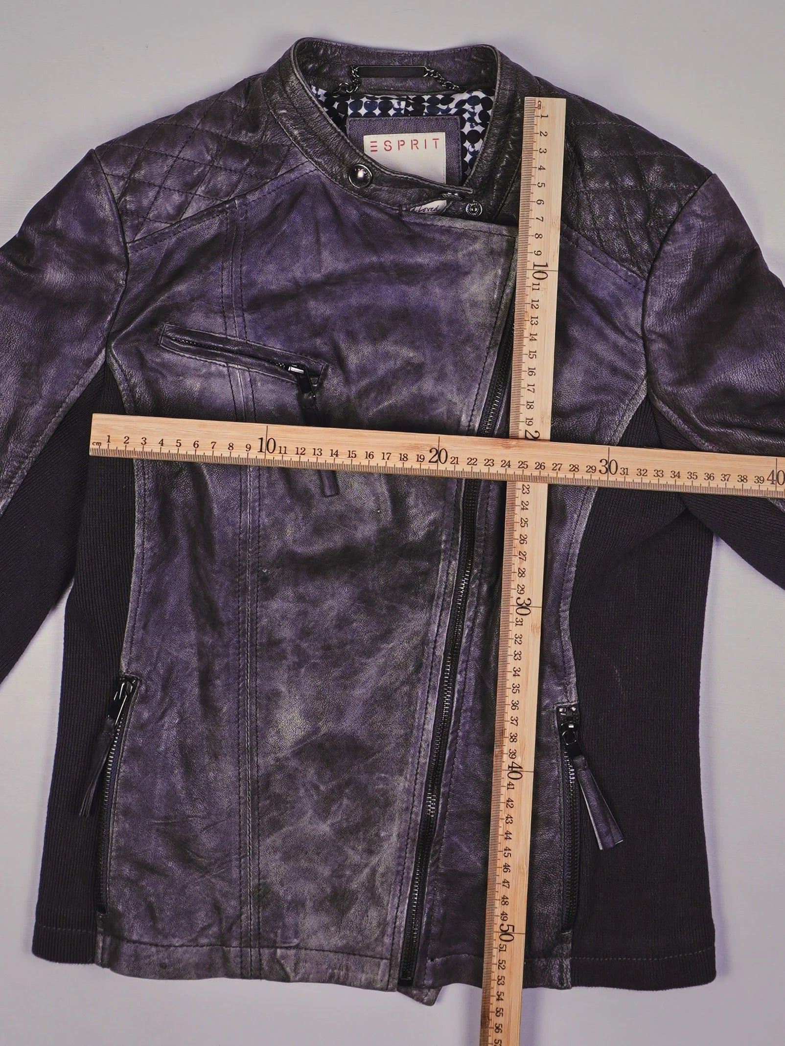 Vintage Biker Lederjacke (S)