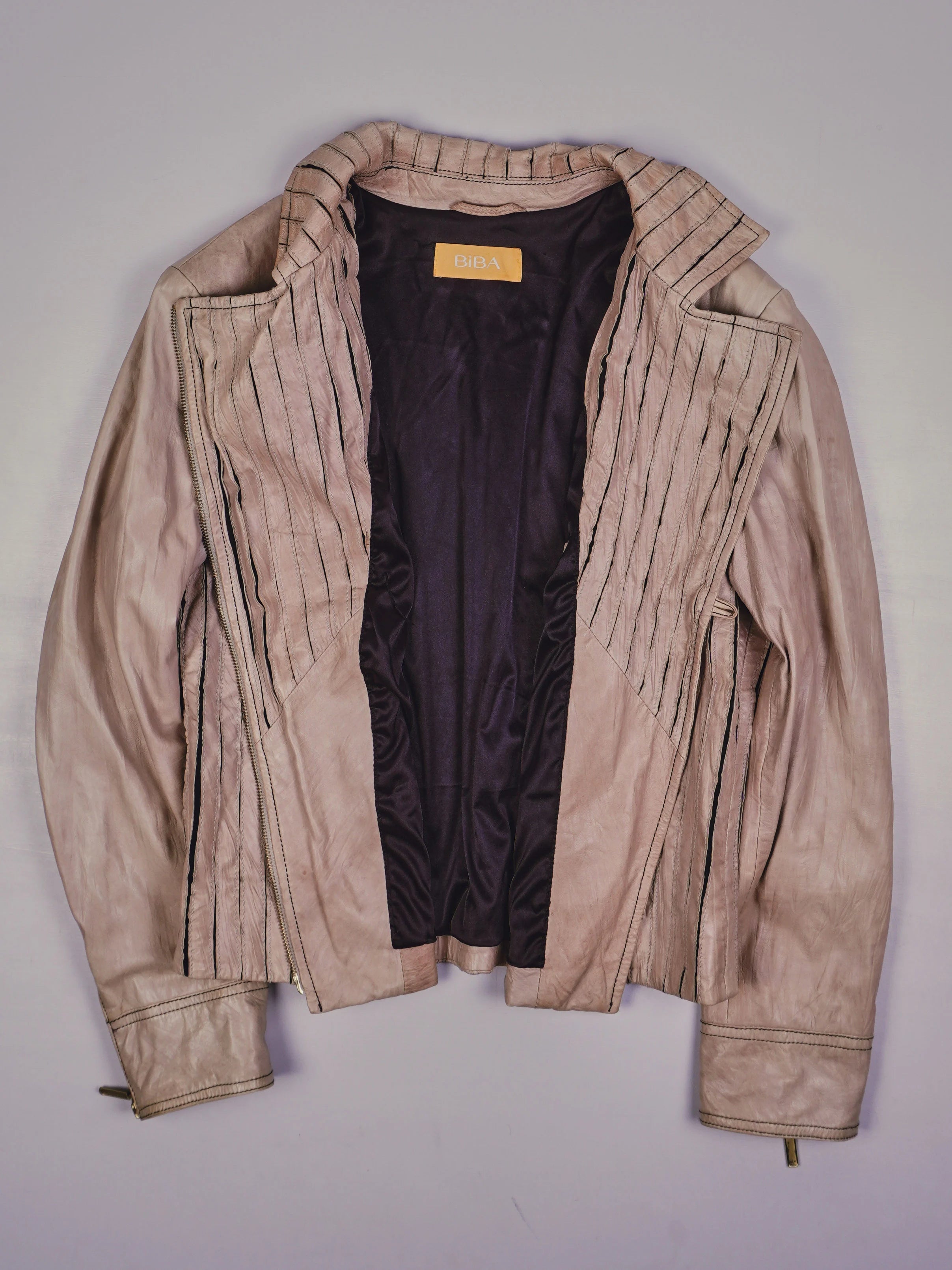 Vintage Biker Lederjacke (L)