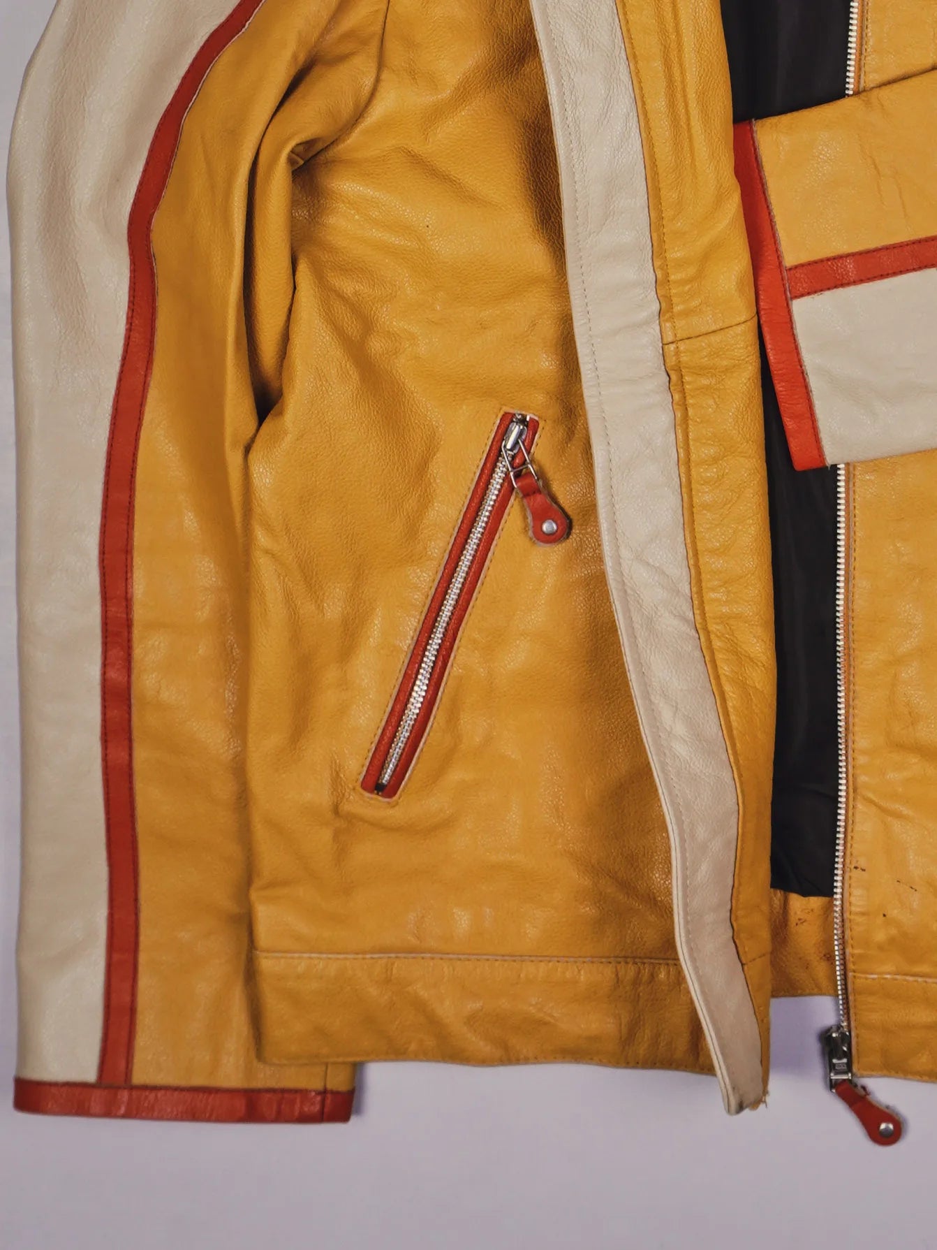 Vintage Blue One Lederjacke (XL)