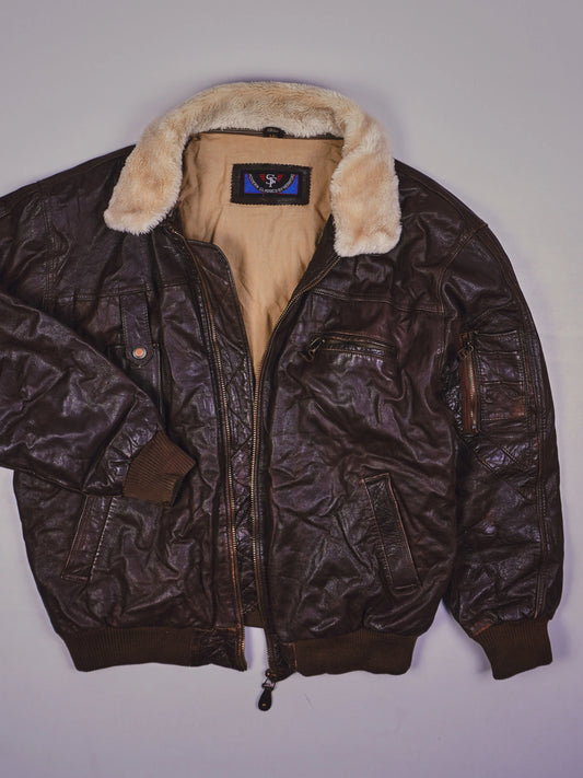 Vintage SF Original Biker Lederjacke (M)