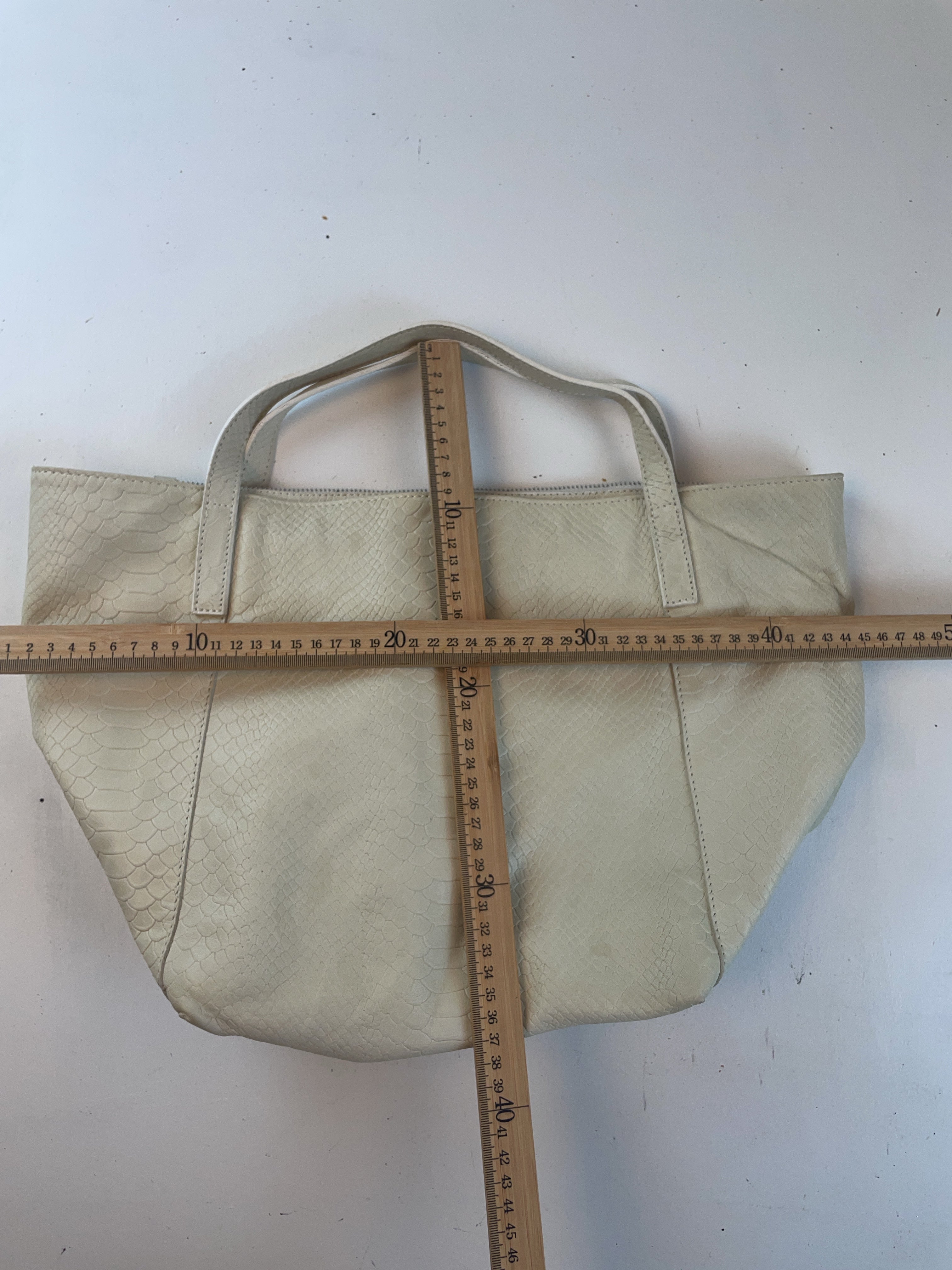 Schlangenoptik Shopper Tasche Weiß Y2k