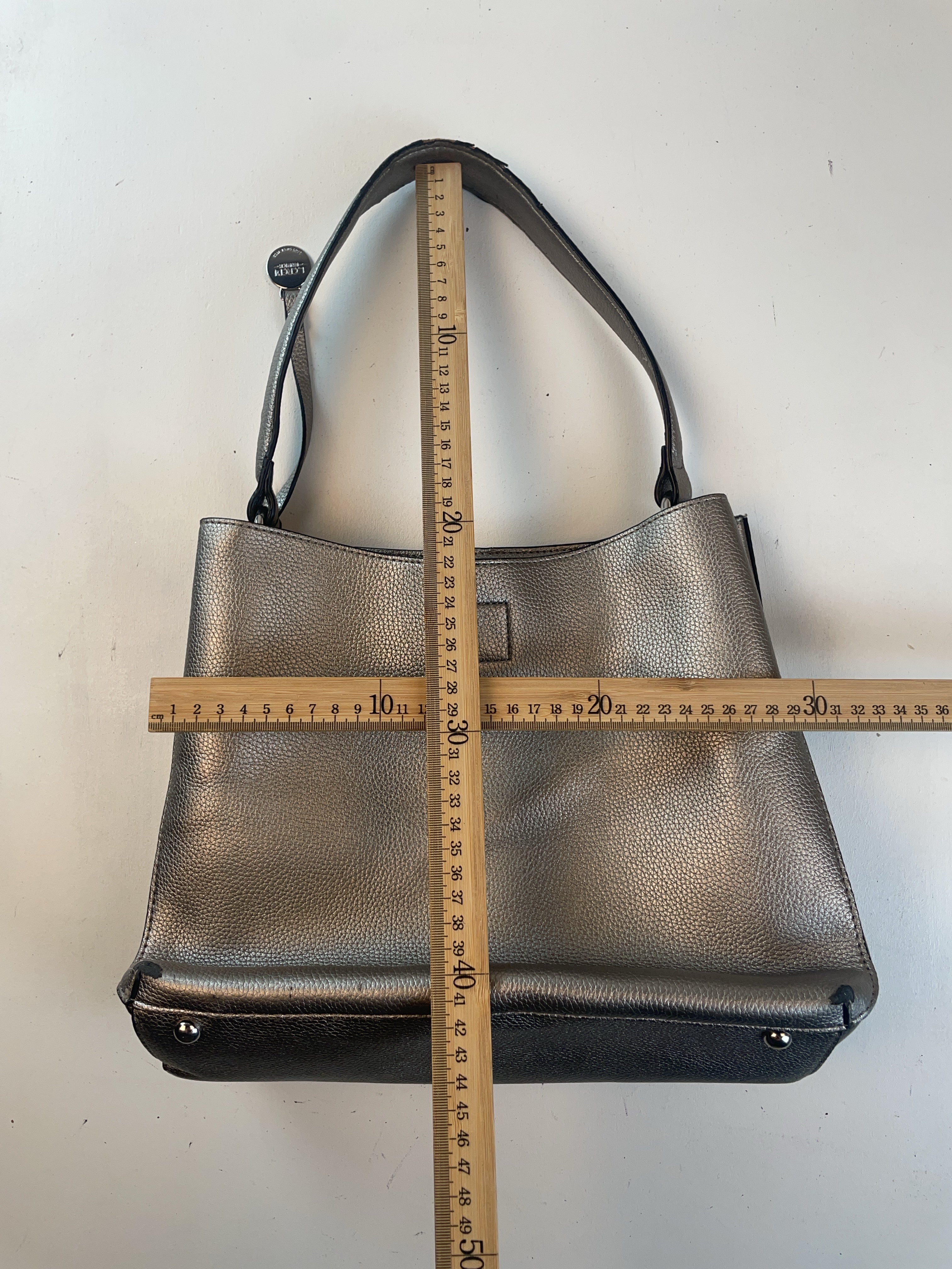 L.credi Shopper Tasche Silber Y2k