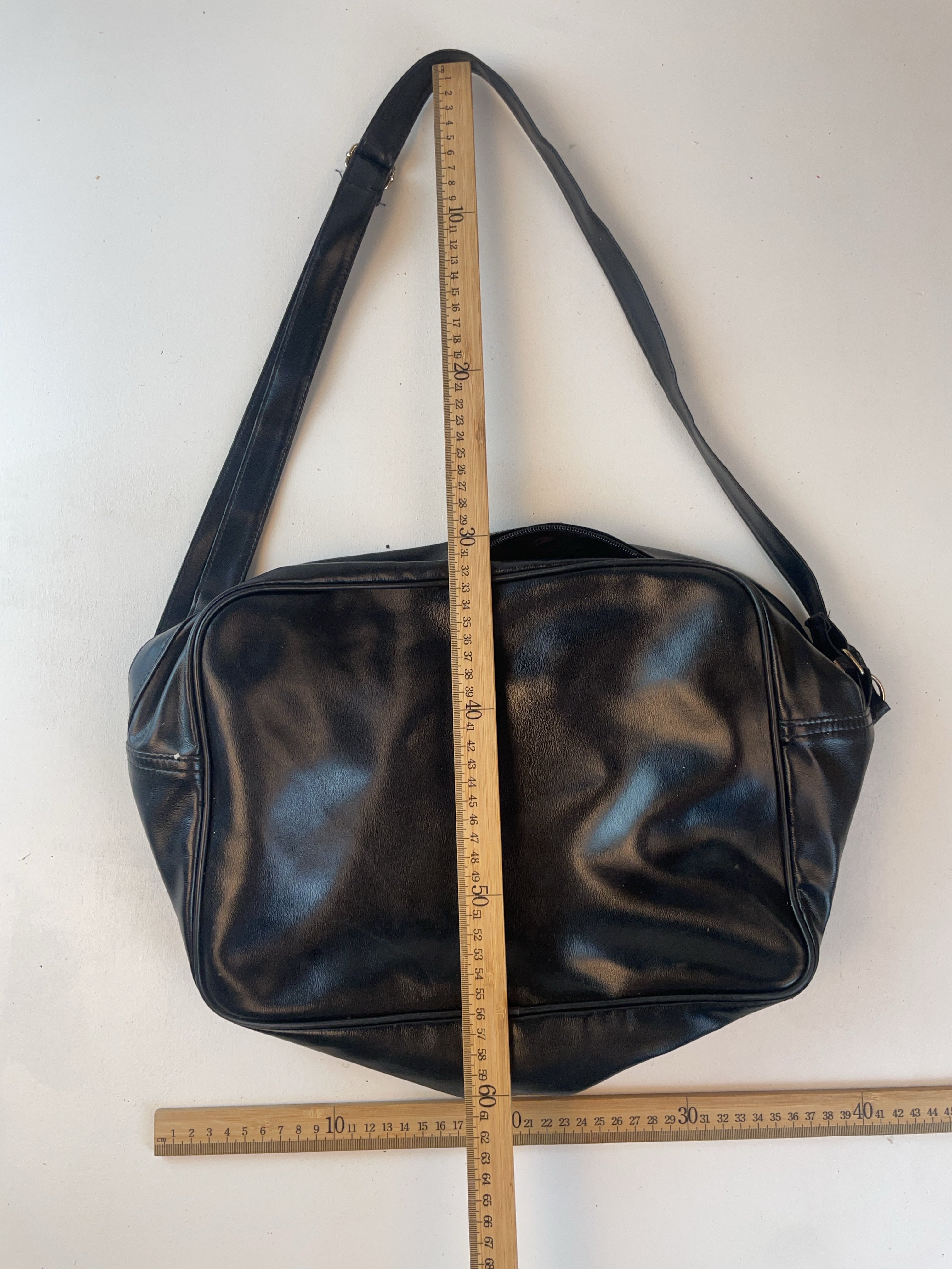Patchwork Schulter Tasche Schwarz 90s