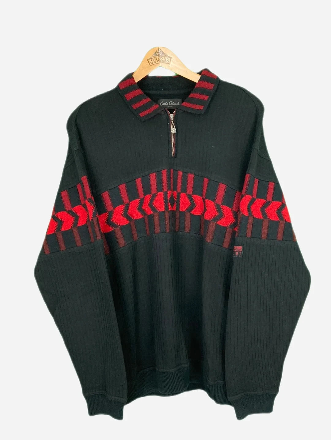 Carlo Calucci Carlo Colucci Pullover Rot Schwarz Knit Sweater