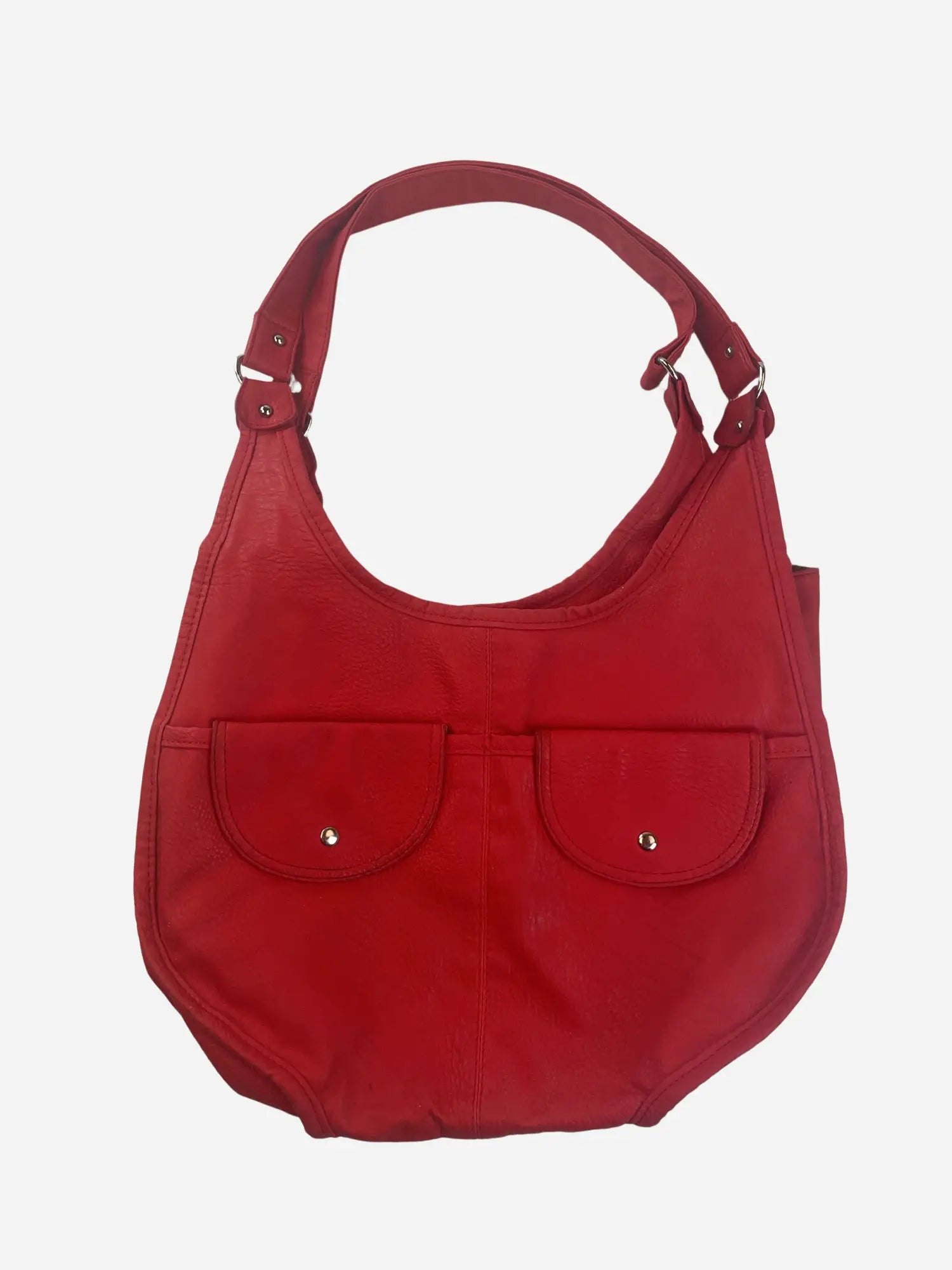 Genarbt Schulter Tasche Rot Y2k