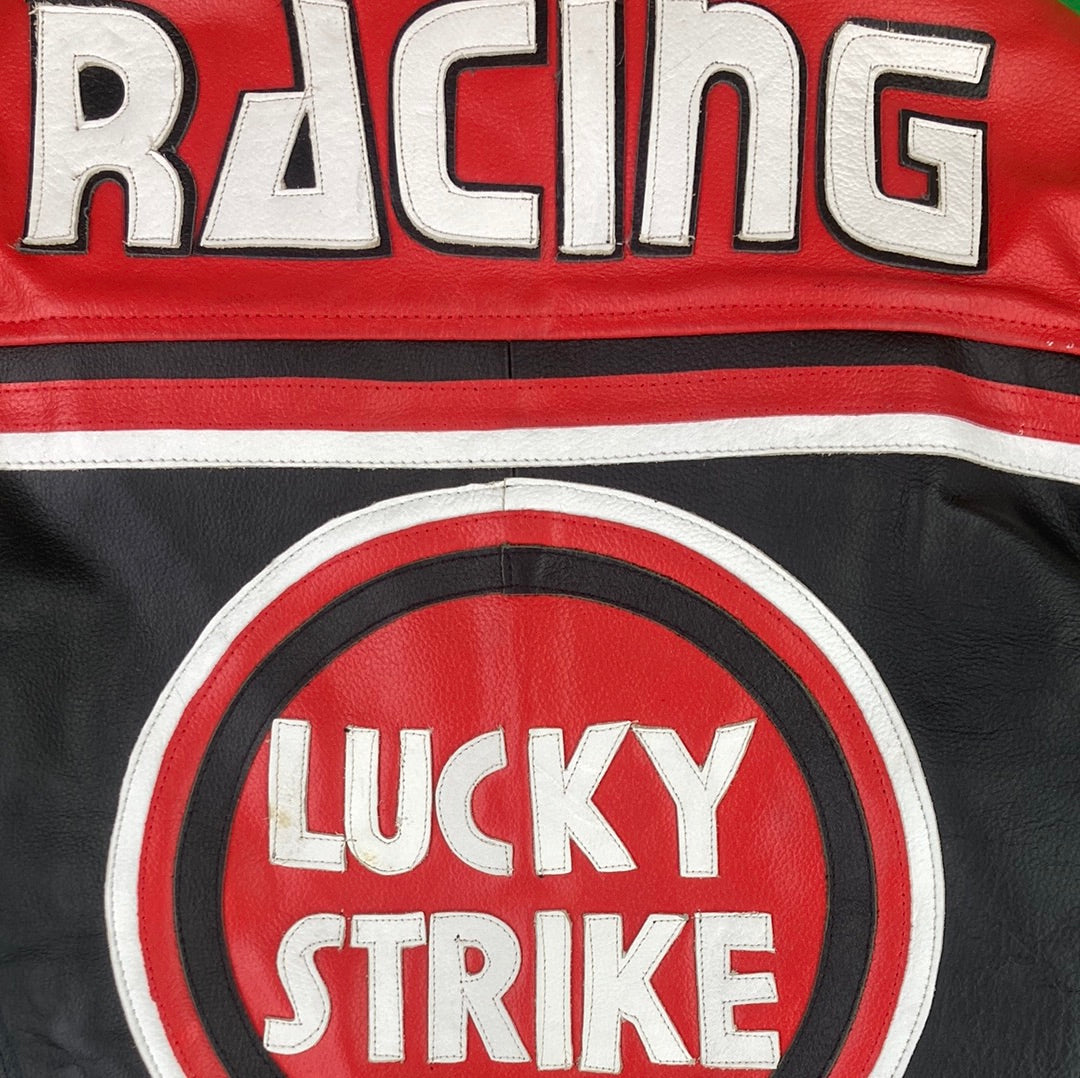 Lucky Strike Leder Racing Jacke (S)