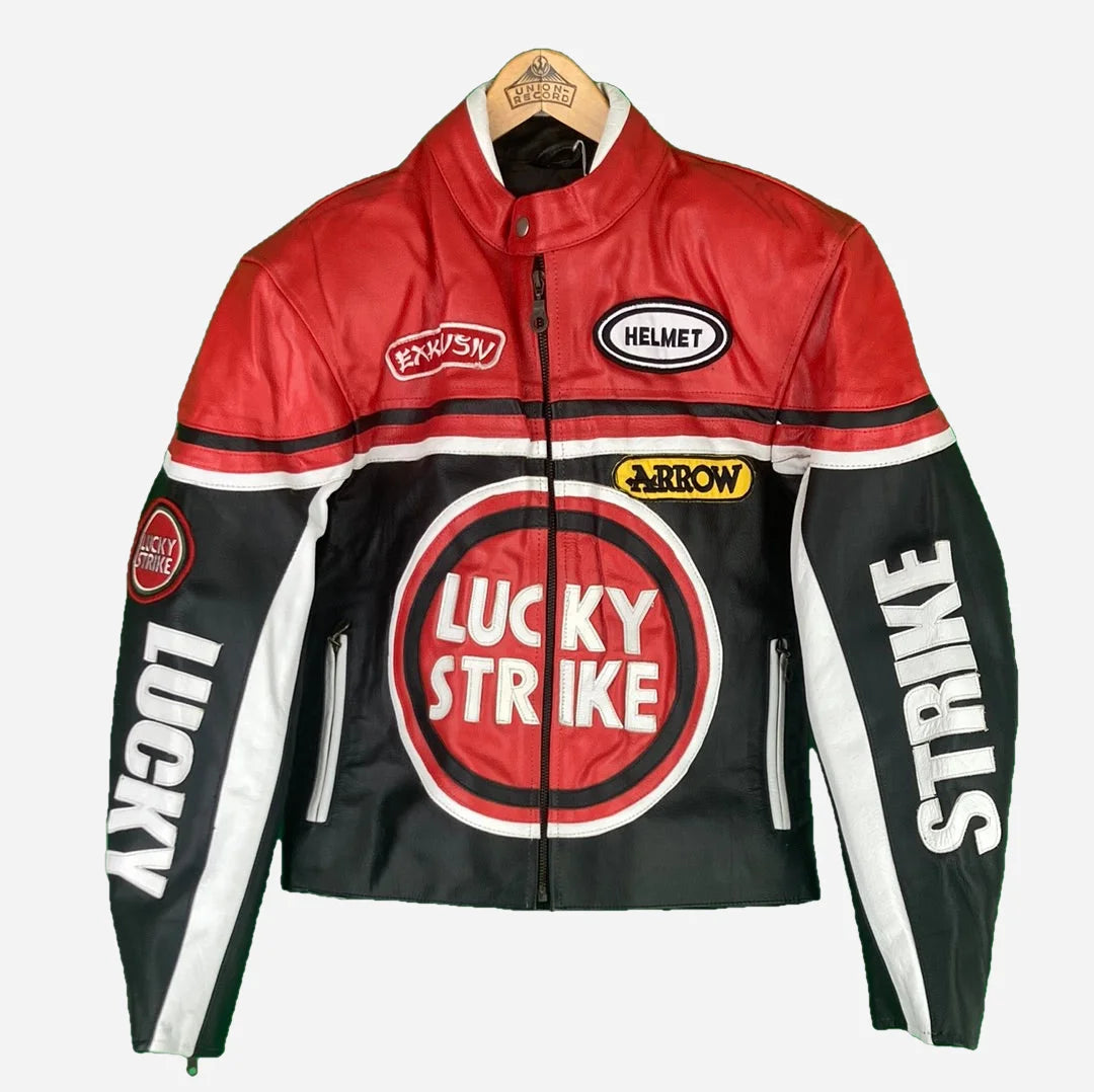 Lucky Strike Leder Racing Jacke (S)