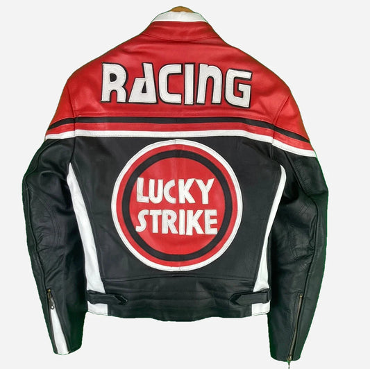 Lucky Strike Leder Racing Jacke (S)