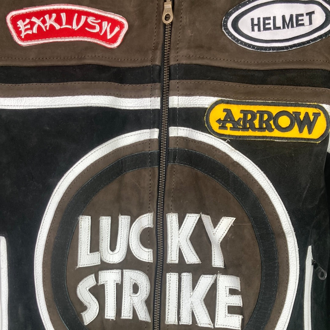 Lucky Strike Leder Racing Jacke (S)