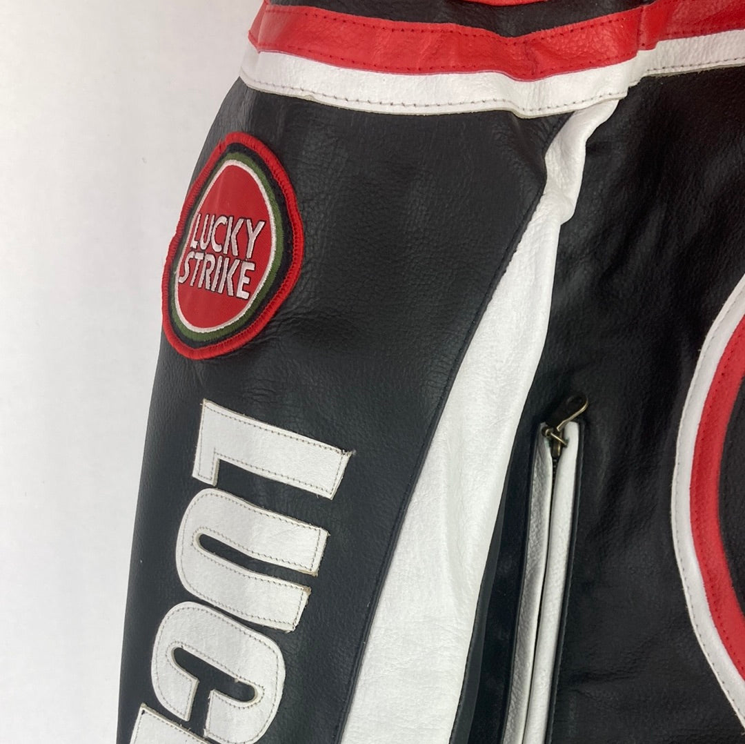 Lucky Strike Leder Racing Jacke (S)