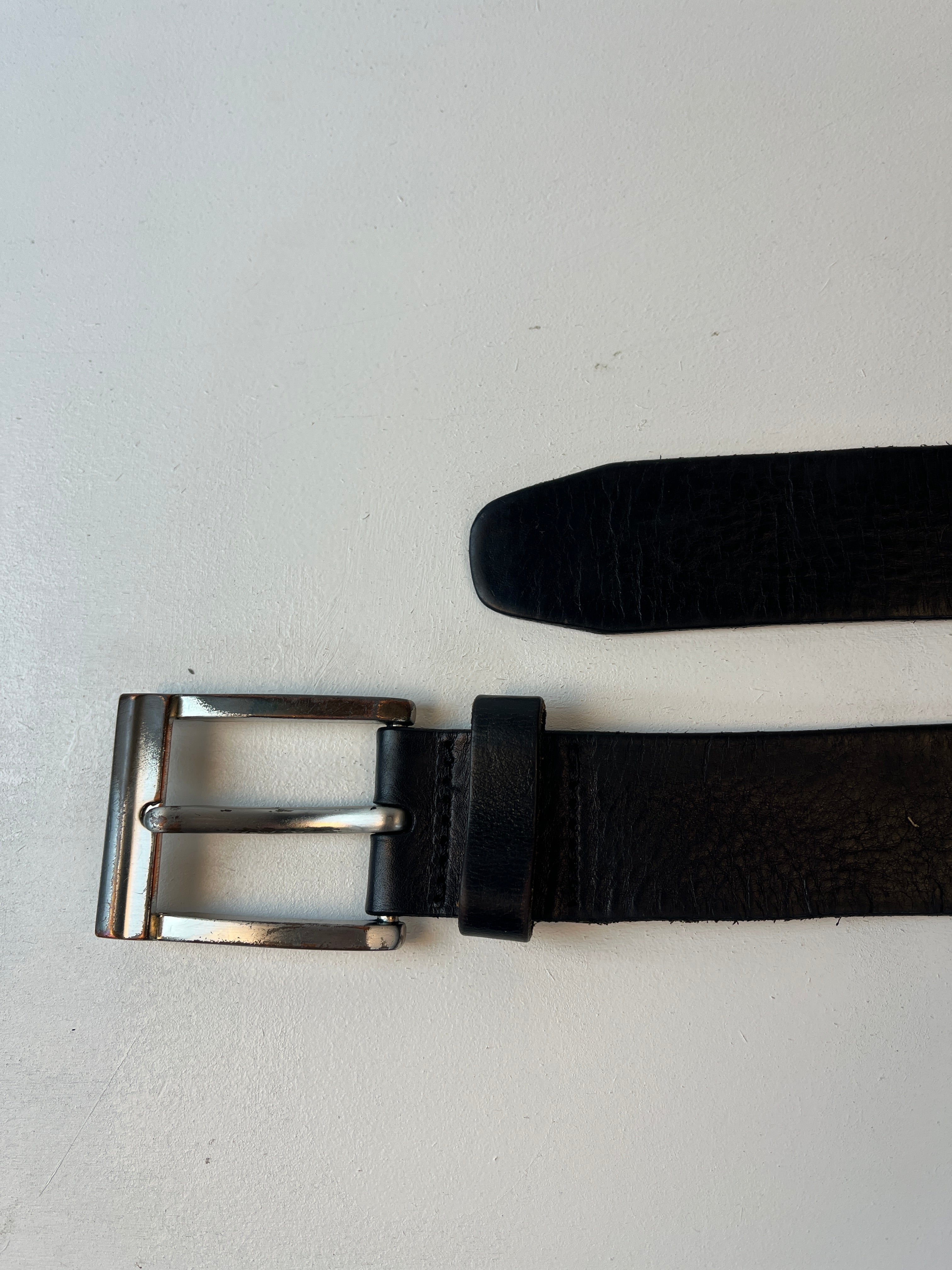 Vintage Leder Gürtel Schwarz