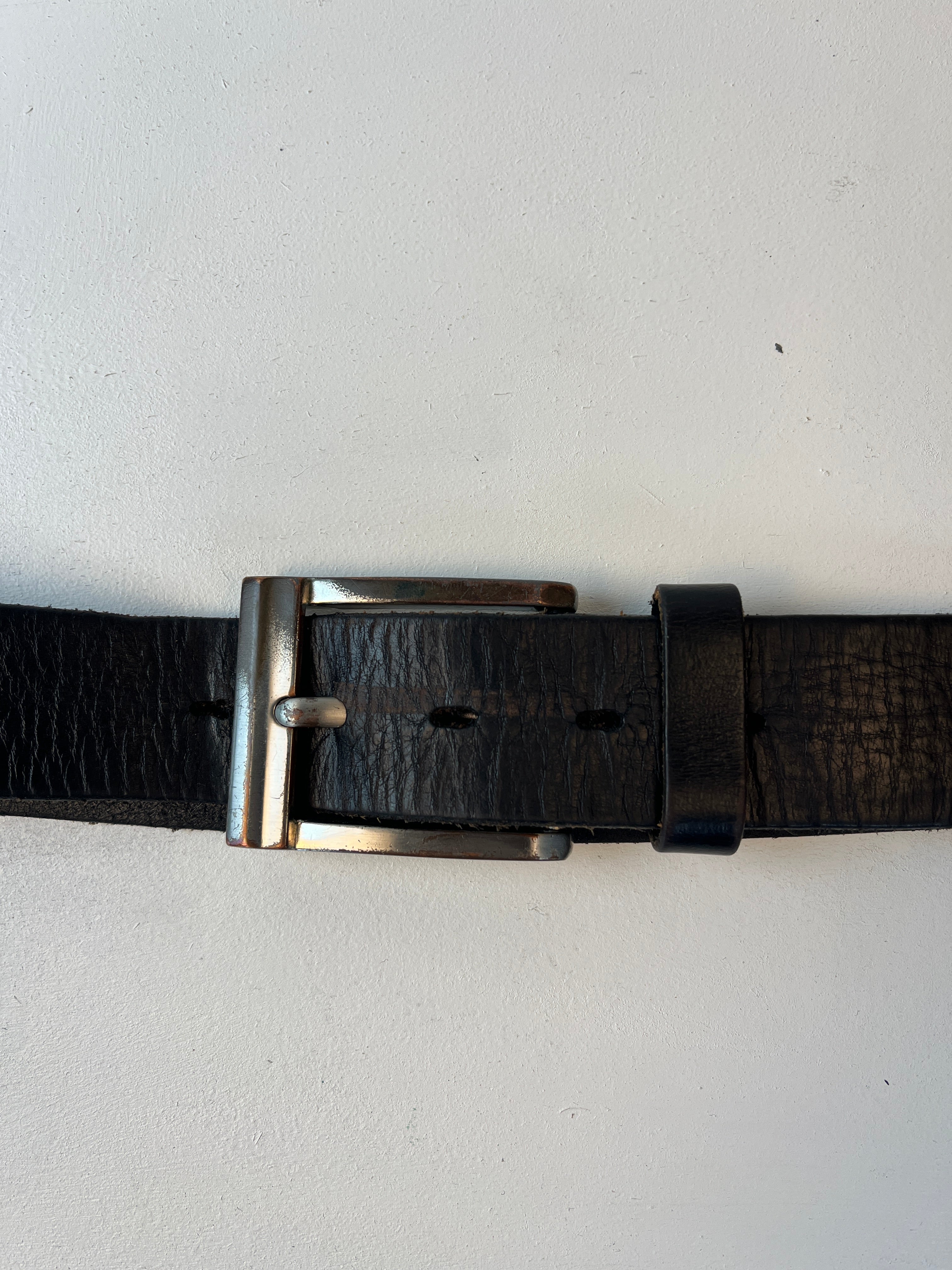 Vintage Leder Gürtel Schwarz