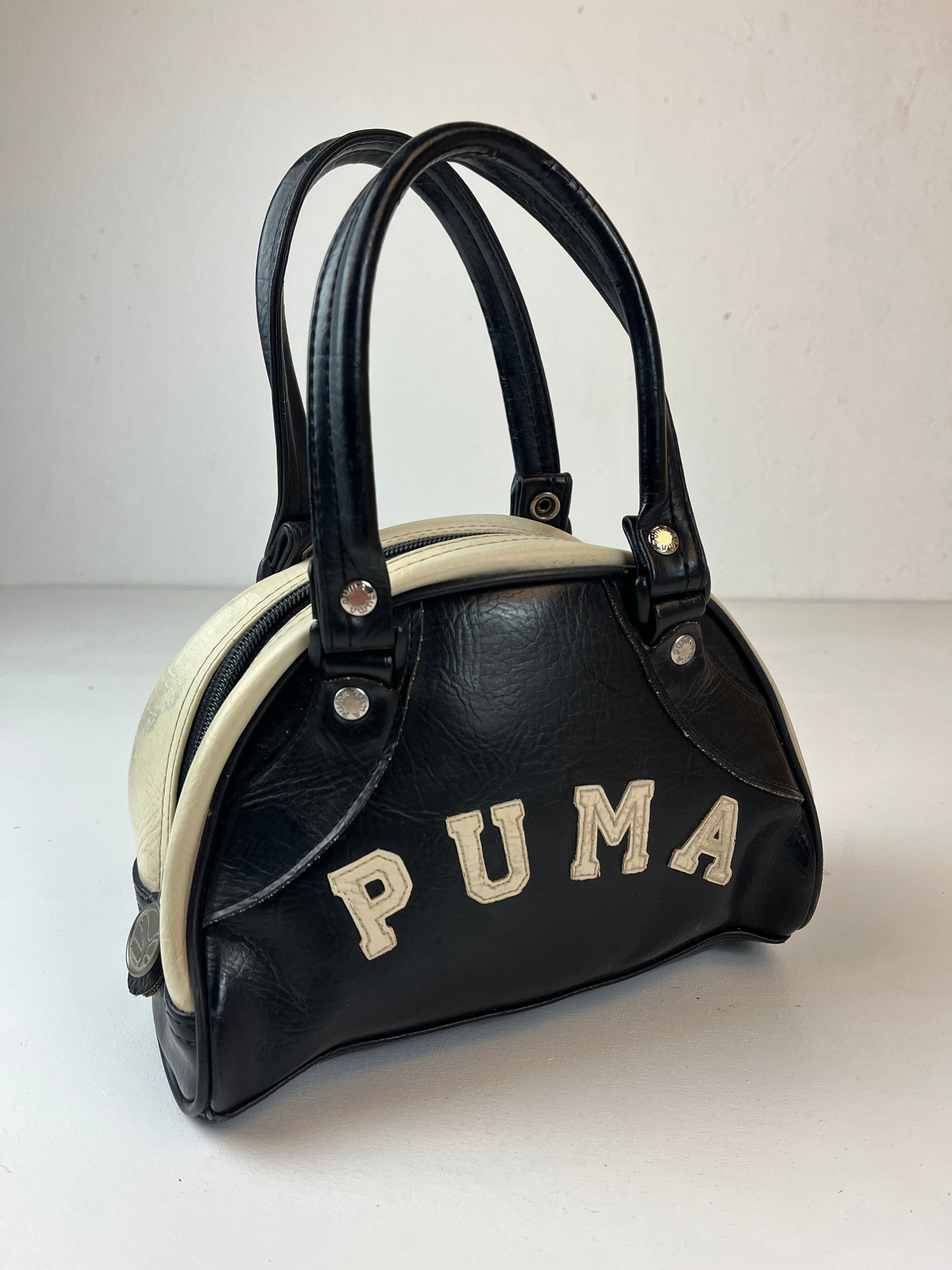 Puma Leder Tasche Schwarz
