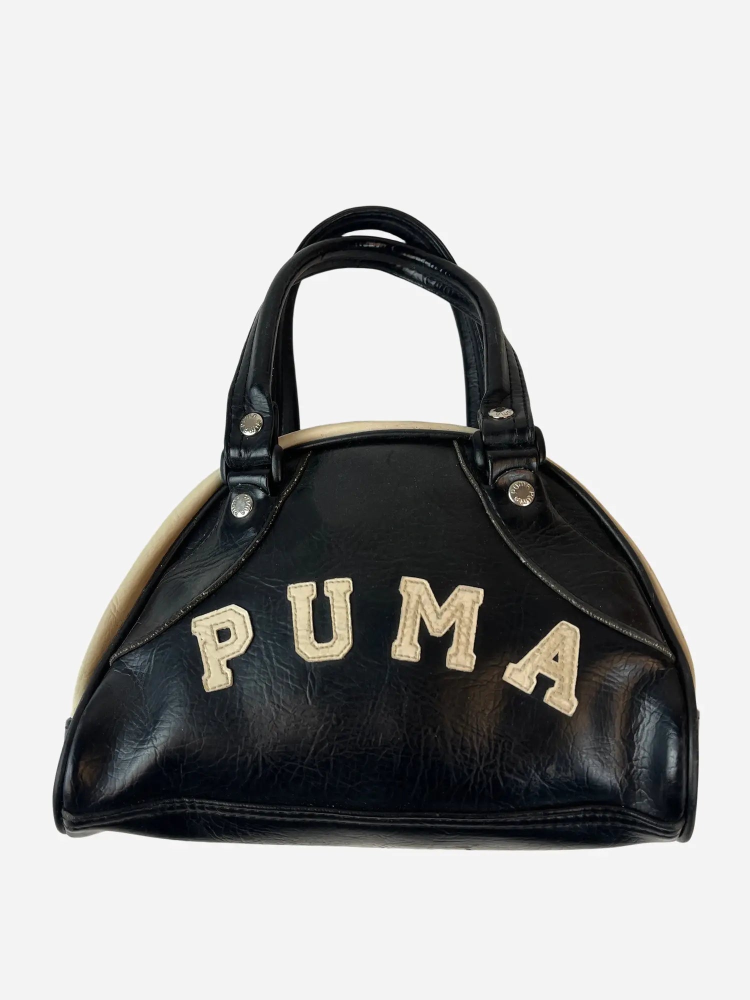 Puma Leder Tasche Schwarz