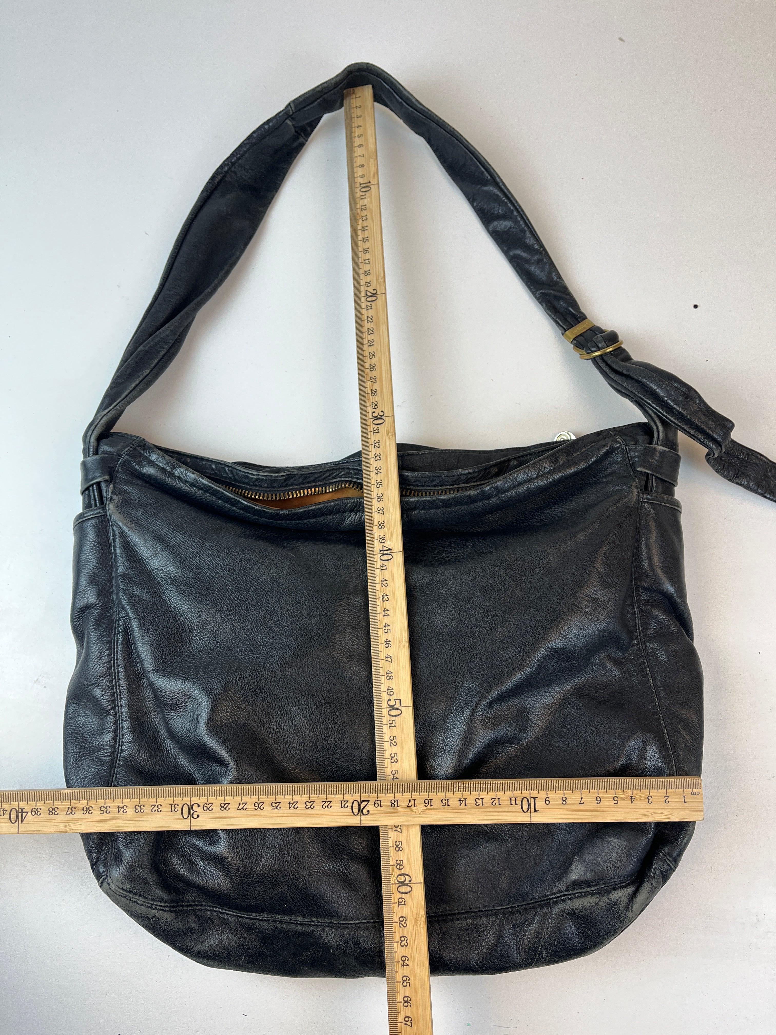 Vintage Leder Tasche Schwarz