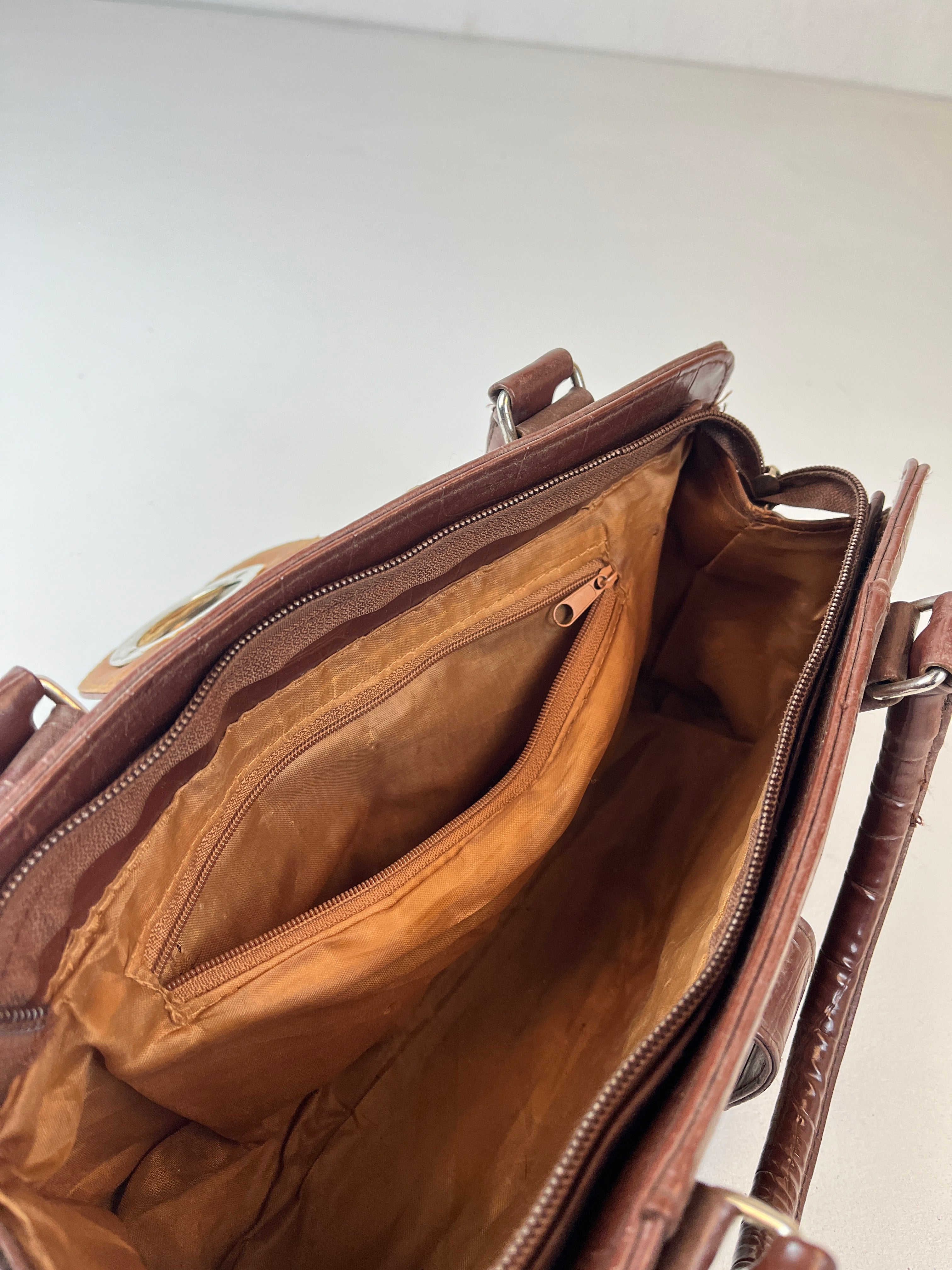 Vintage Leder Tasche Braun