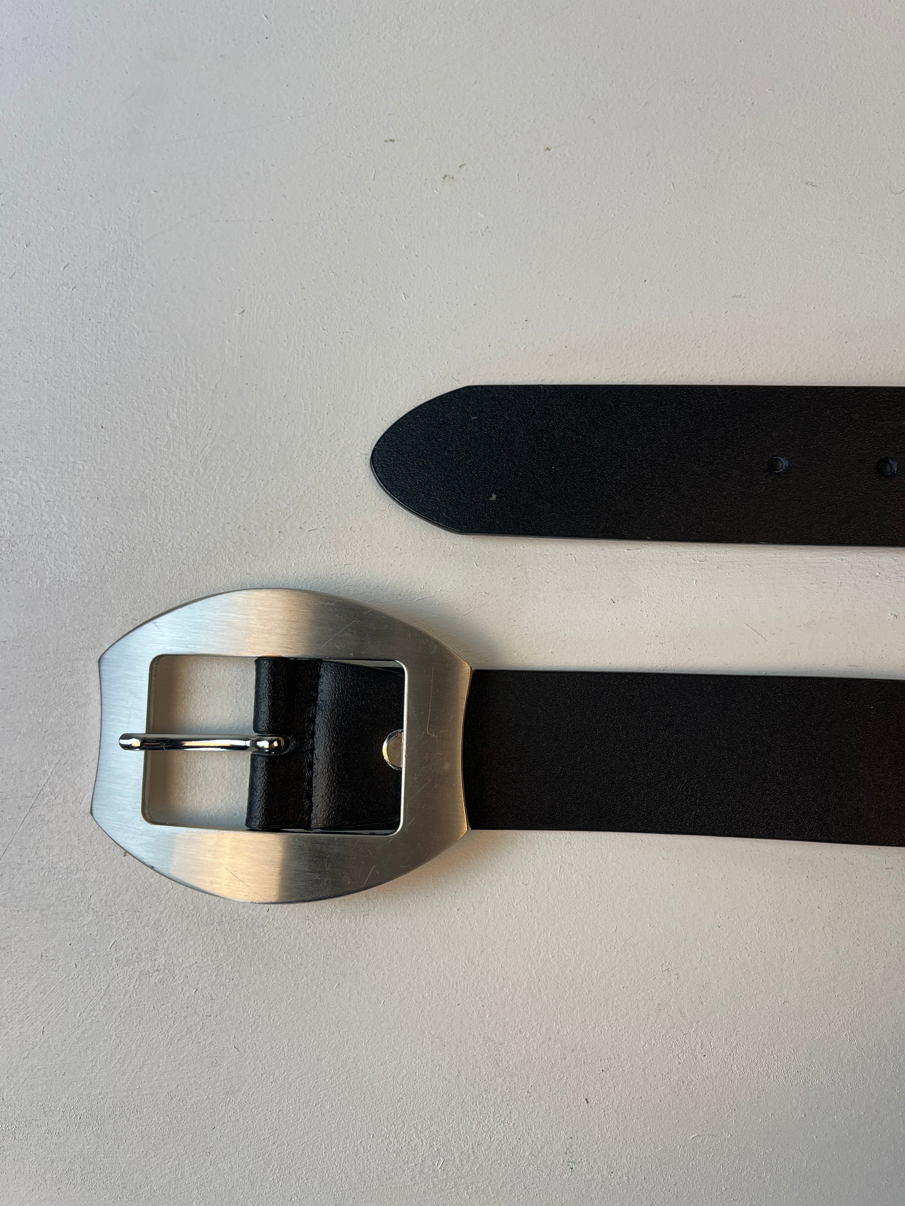 Vintage Leder Gürtel Schwarz