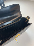 80s Schulter Tasche Schwarz