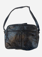 Patchwork Schulter Tasche Schwarz 90s