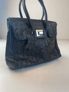 Kroko Handheld Tasche Schwarz Y2k