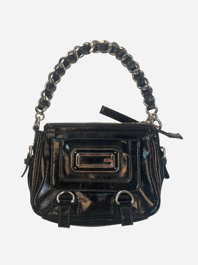 Guess Baguette Tasche Schwarz Y2k