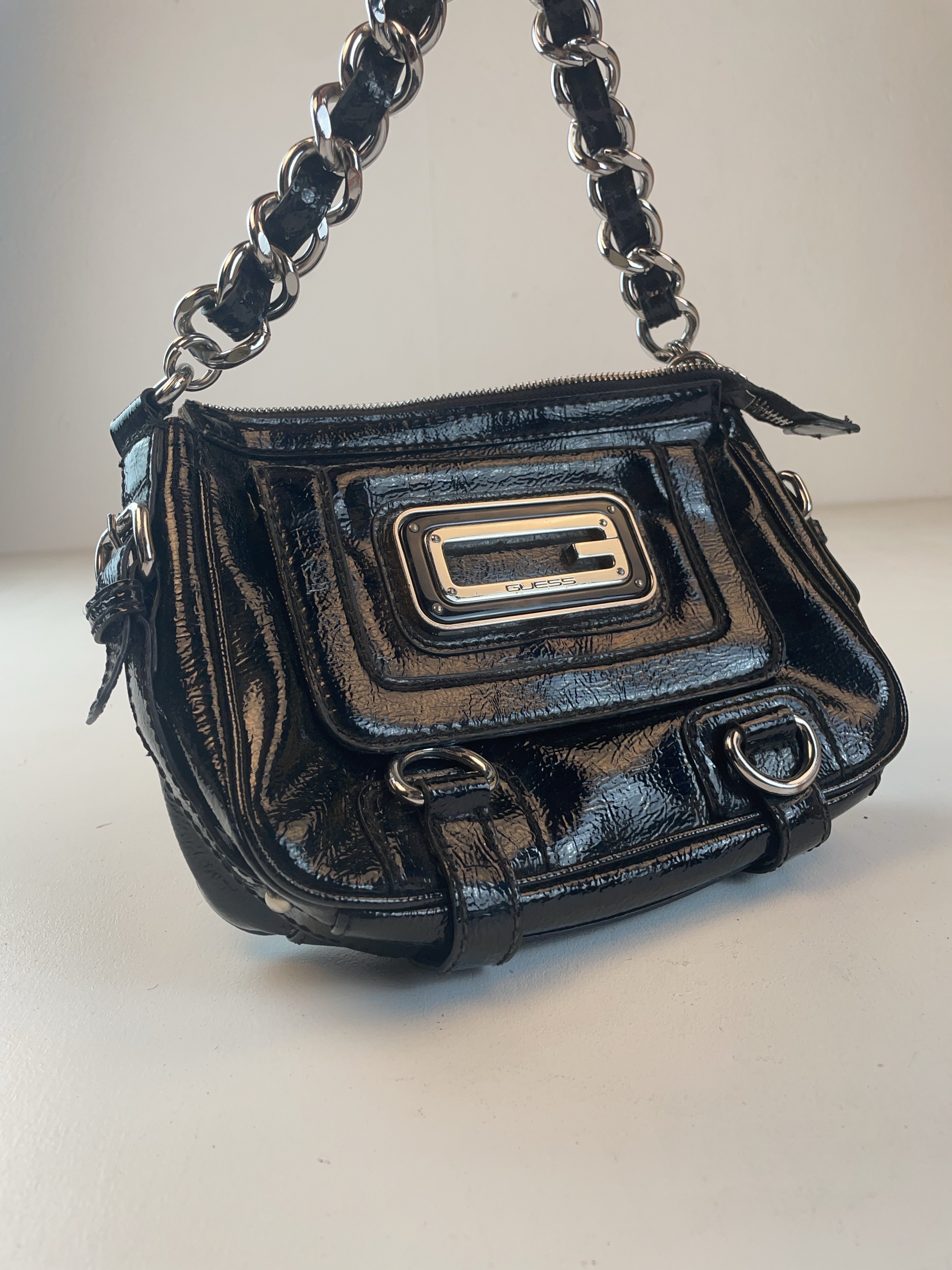 Guess Baguette Tasche Schwarz Y2k