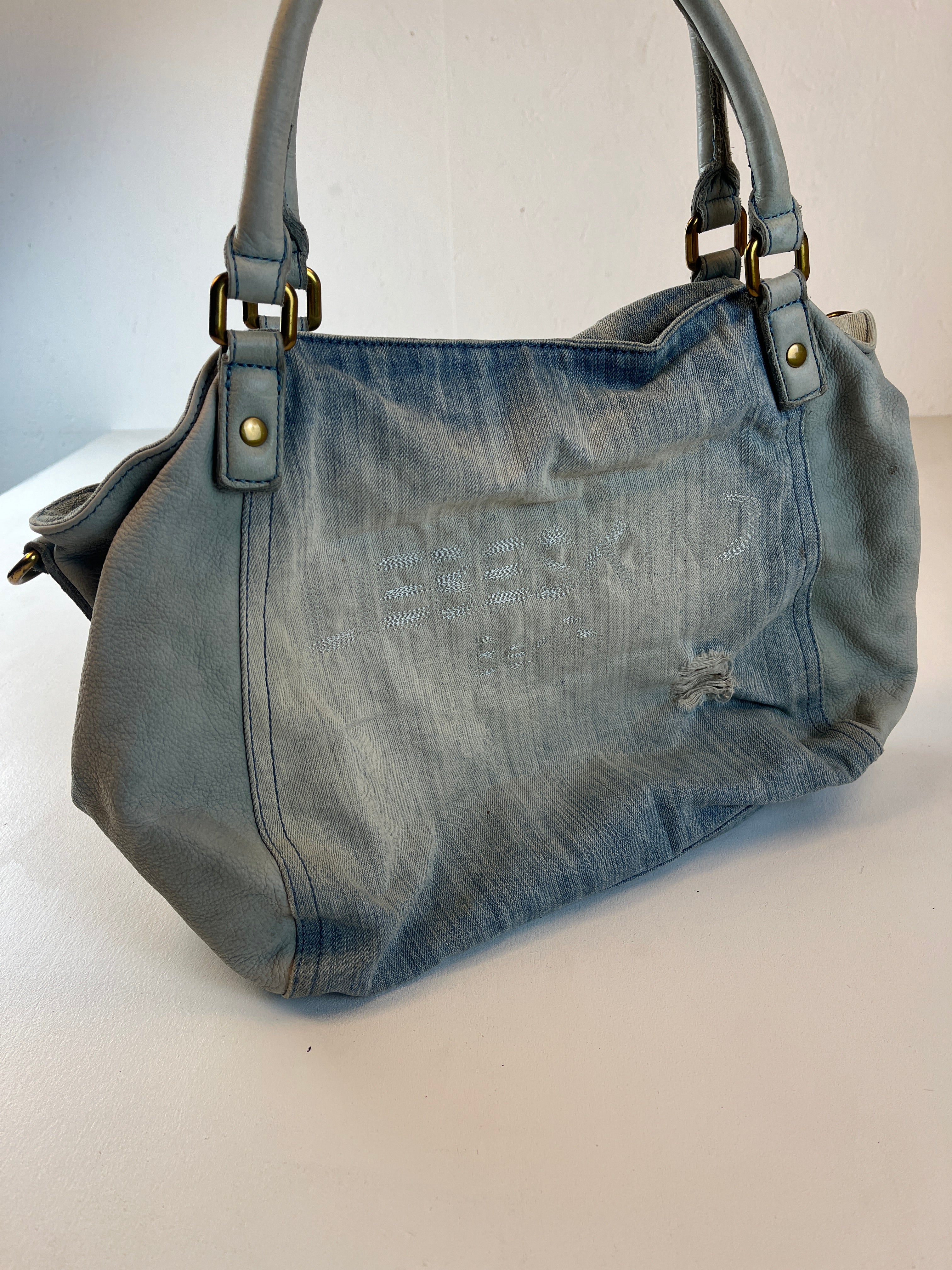 Vintage Liebeskind Jeans Tasche Blau