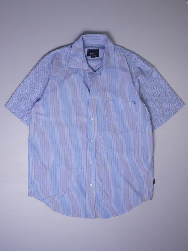 Vintage Gestreiftes Kurzarmhemd (S)