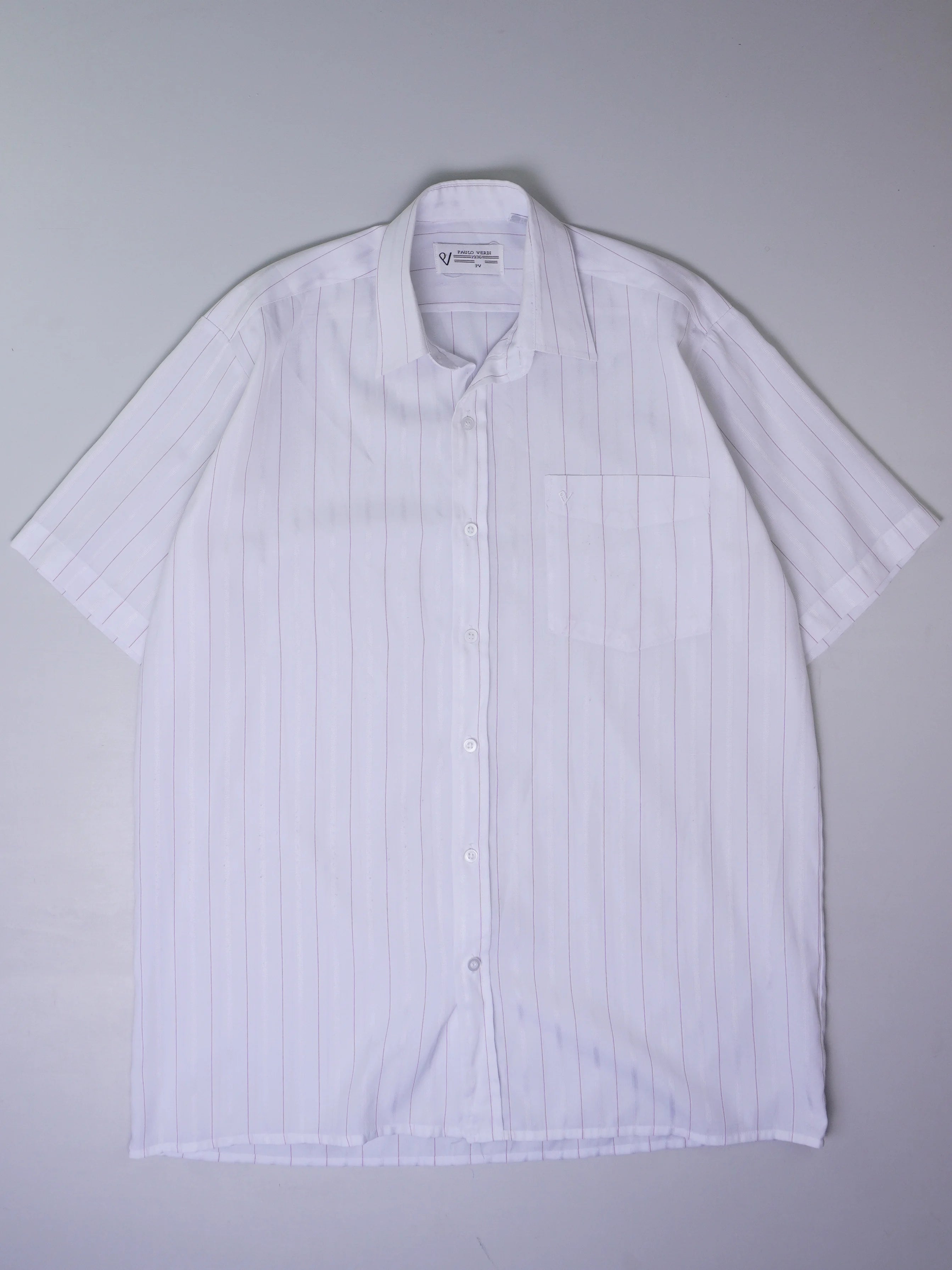 Vintage Gestreiftes Kurzarmhemd (M)