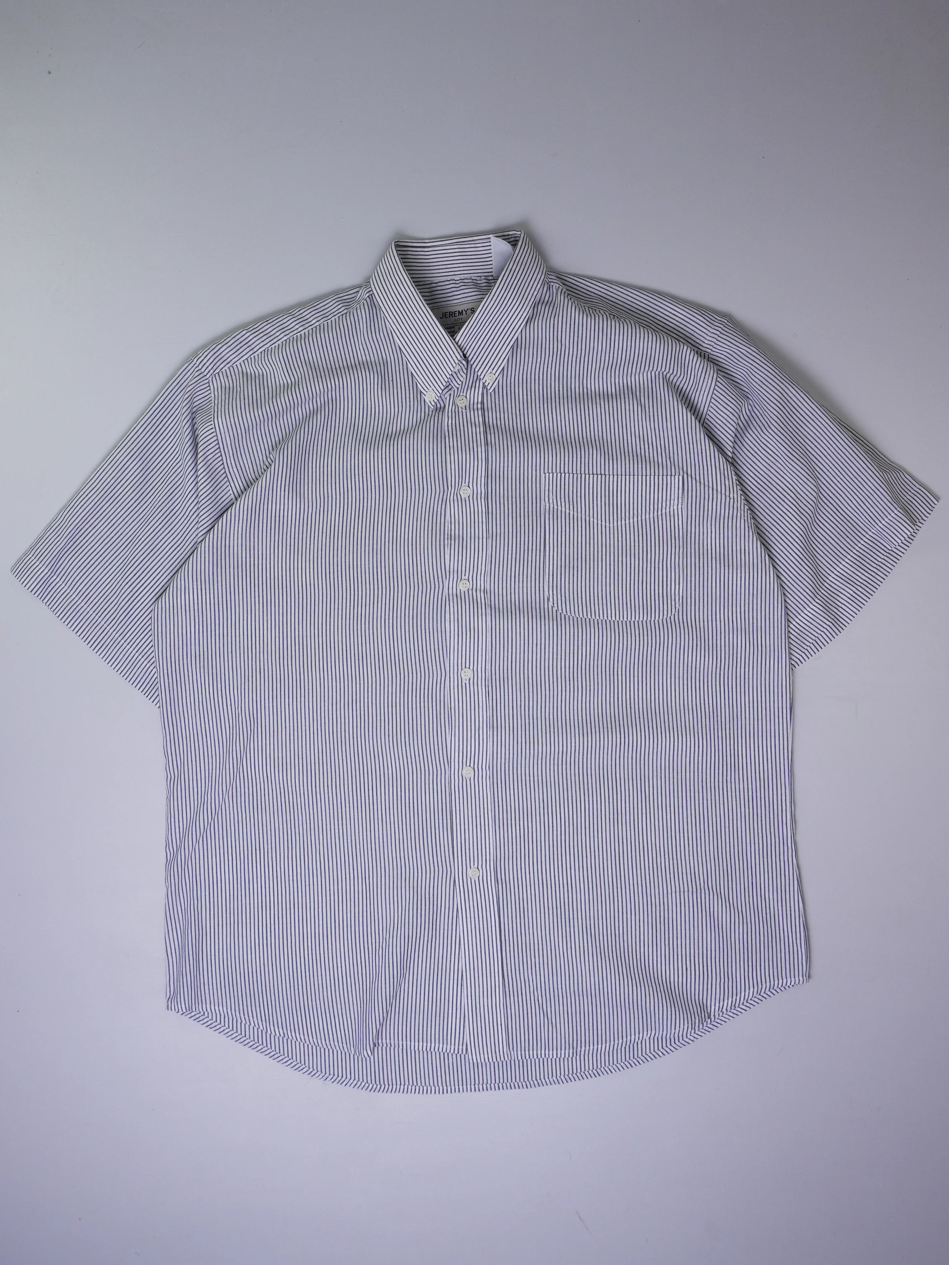 Vintage Gestreiftes Kurzarmhemd (XL)