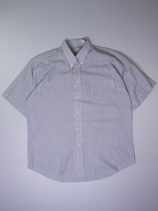 Vintage Gestreiftes Kurzarmhemd (XL)