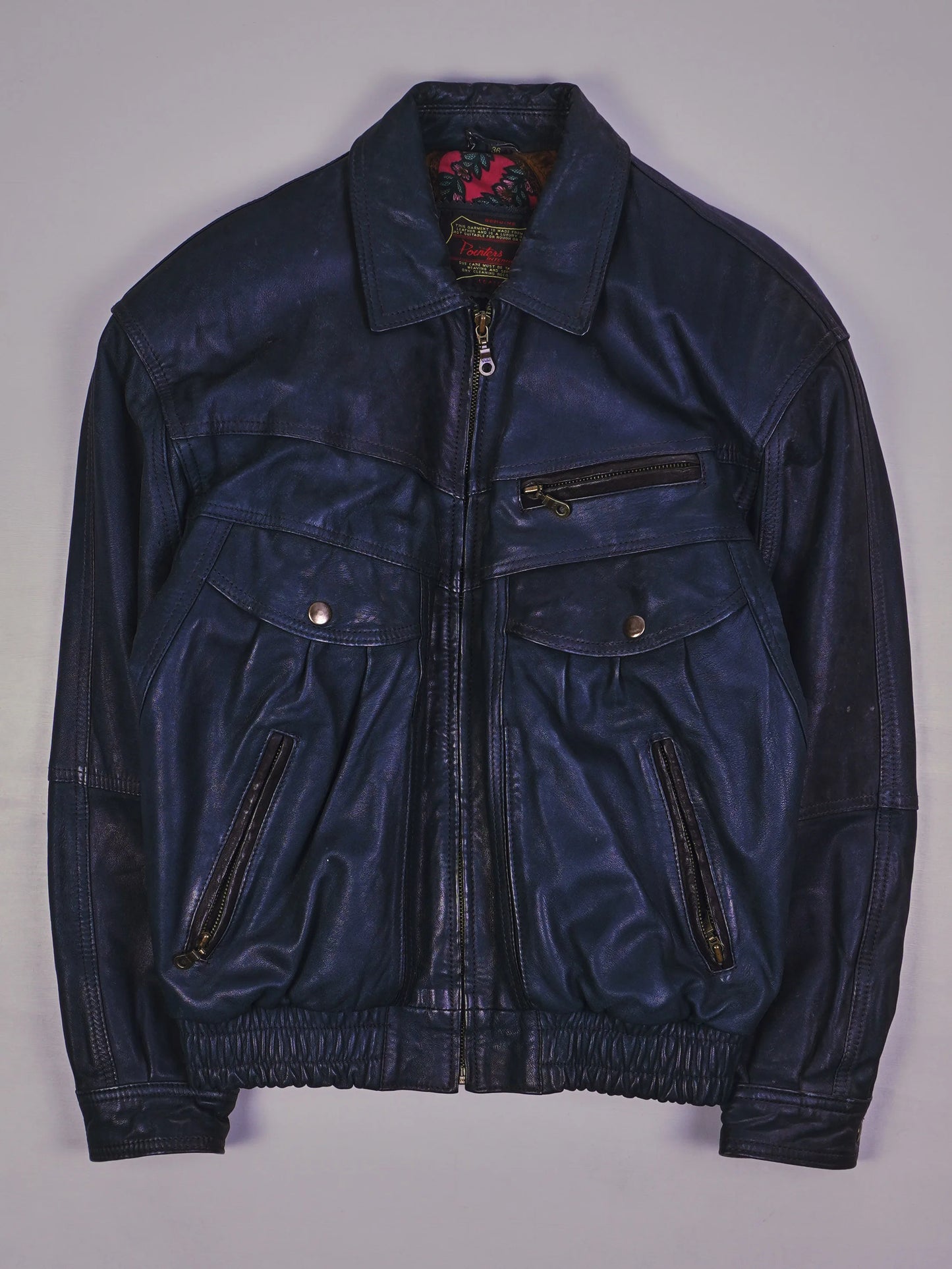 Vintage Pointers International Lederjacke (S)
