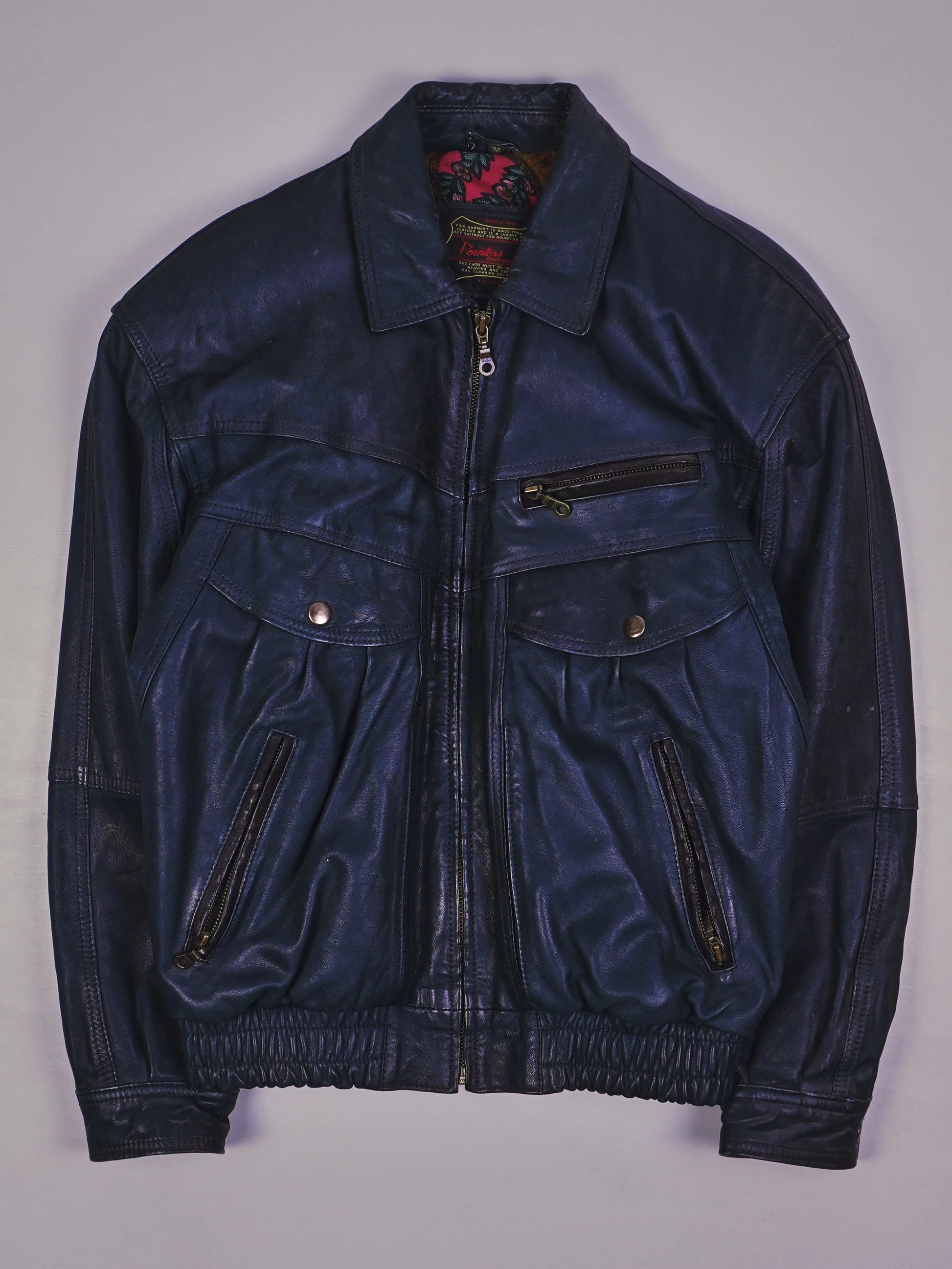 Vintage Pointers International Lederjacke (S)