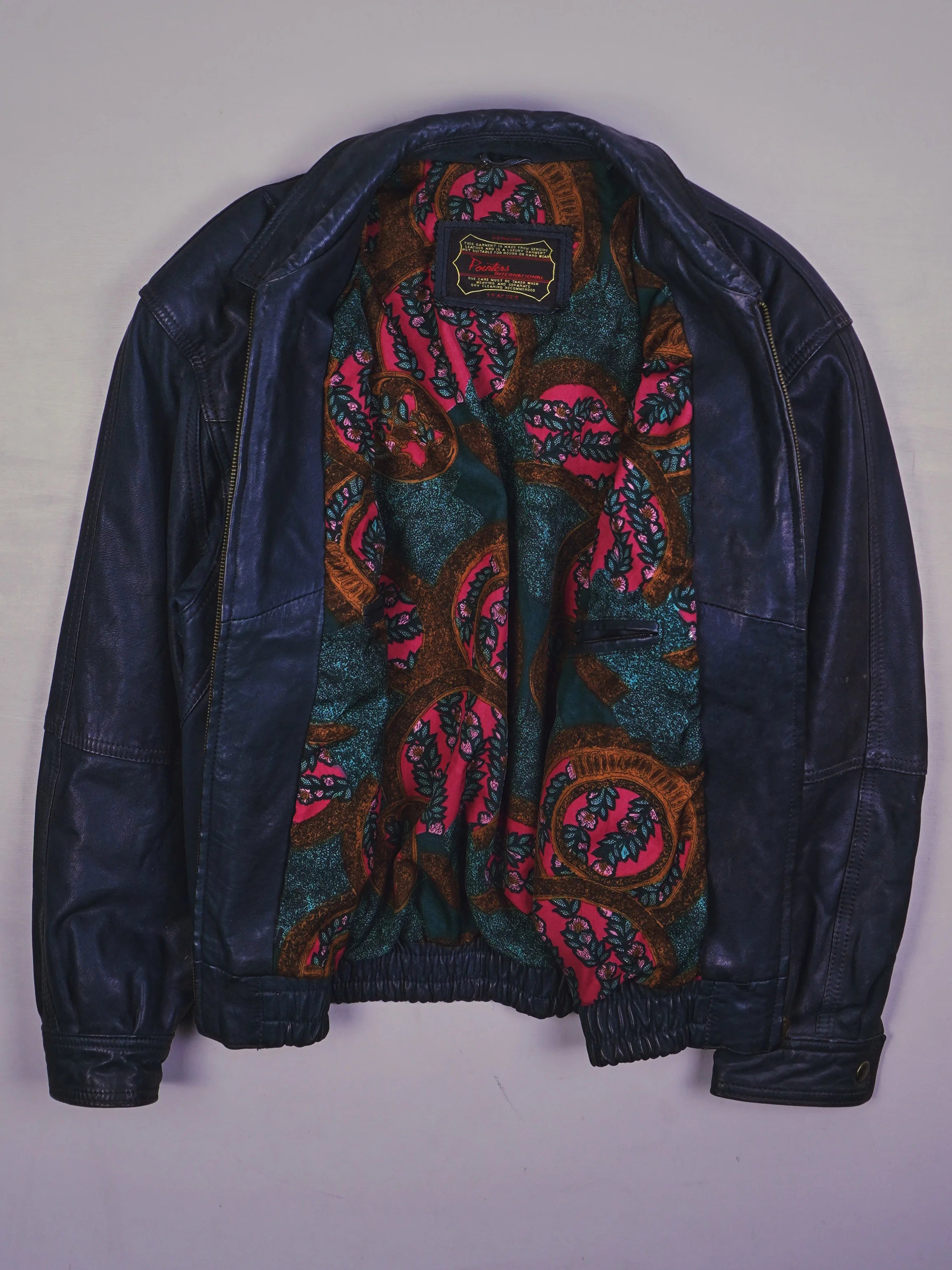 Vintage Pointers International Lederjacke (S)