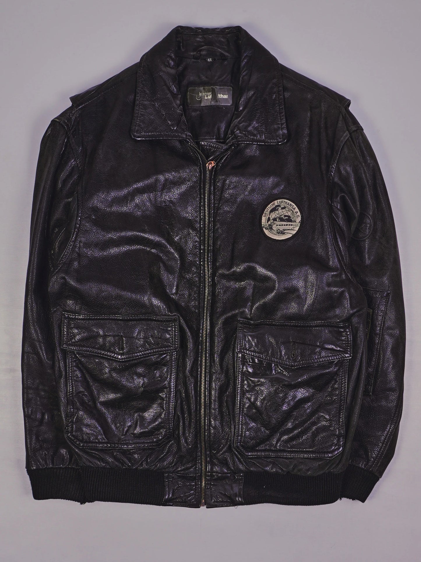 Vintage Lufthansa Lederjacke (L)