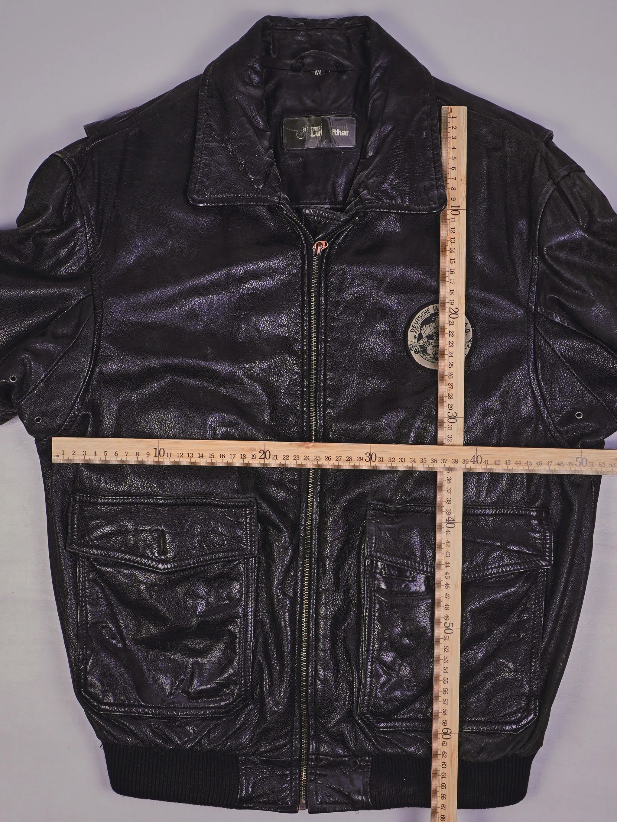 Vintage Lufthansa Lederjacke (L)