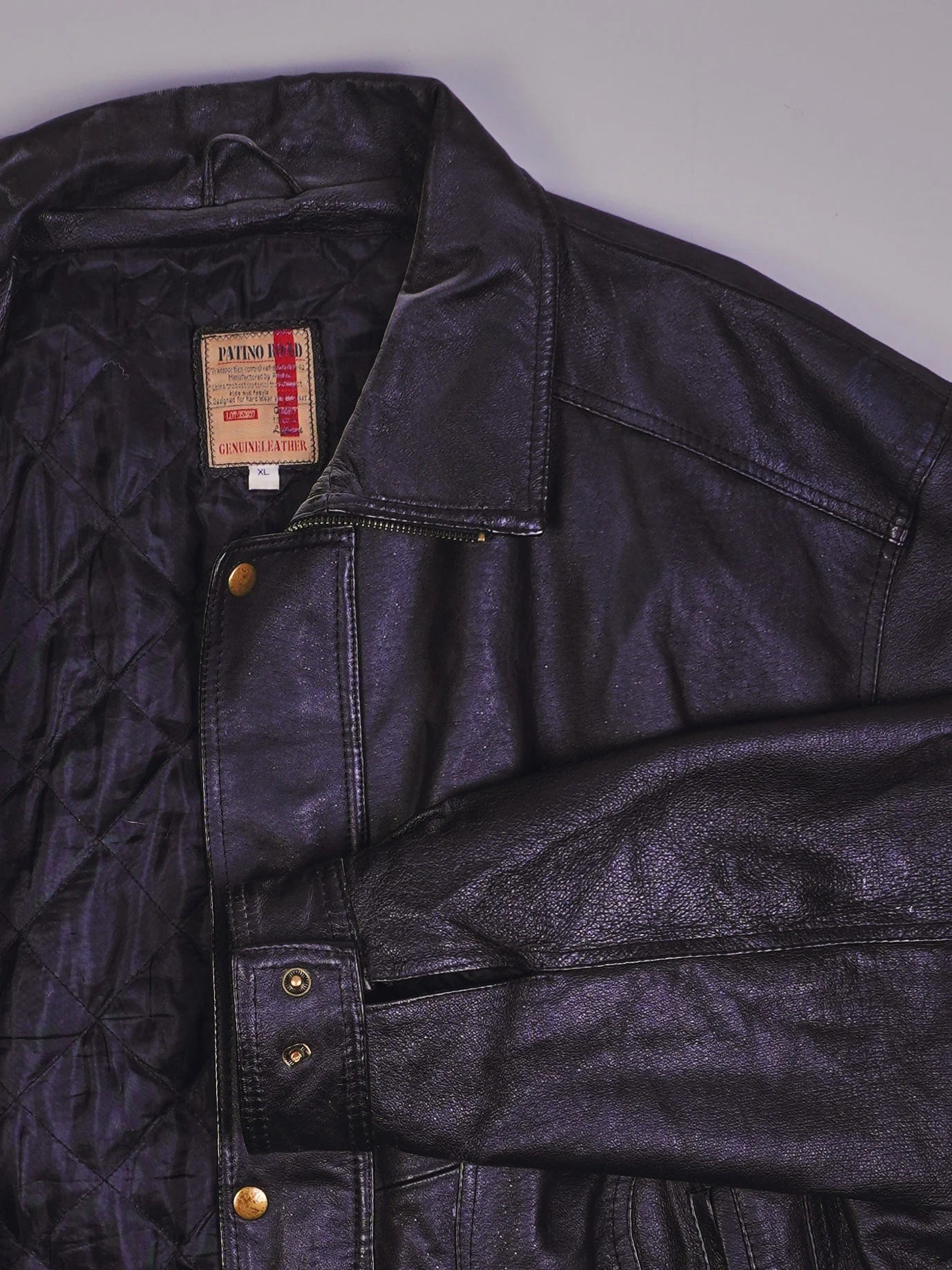 Vintage Patino Road Lederjacke (L)