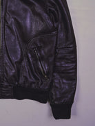 Vintage Kapuzen Lederjacke (M)