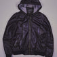 Vintage Kapuzen Lederjacke (M)