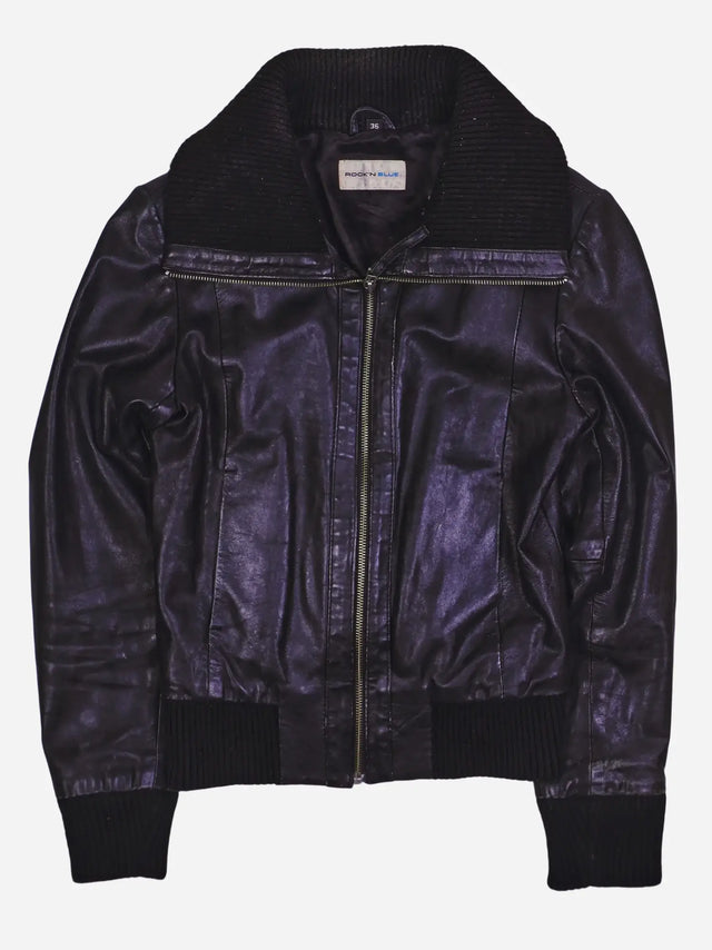 Vintage Biker Lederjacke (S)