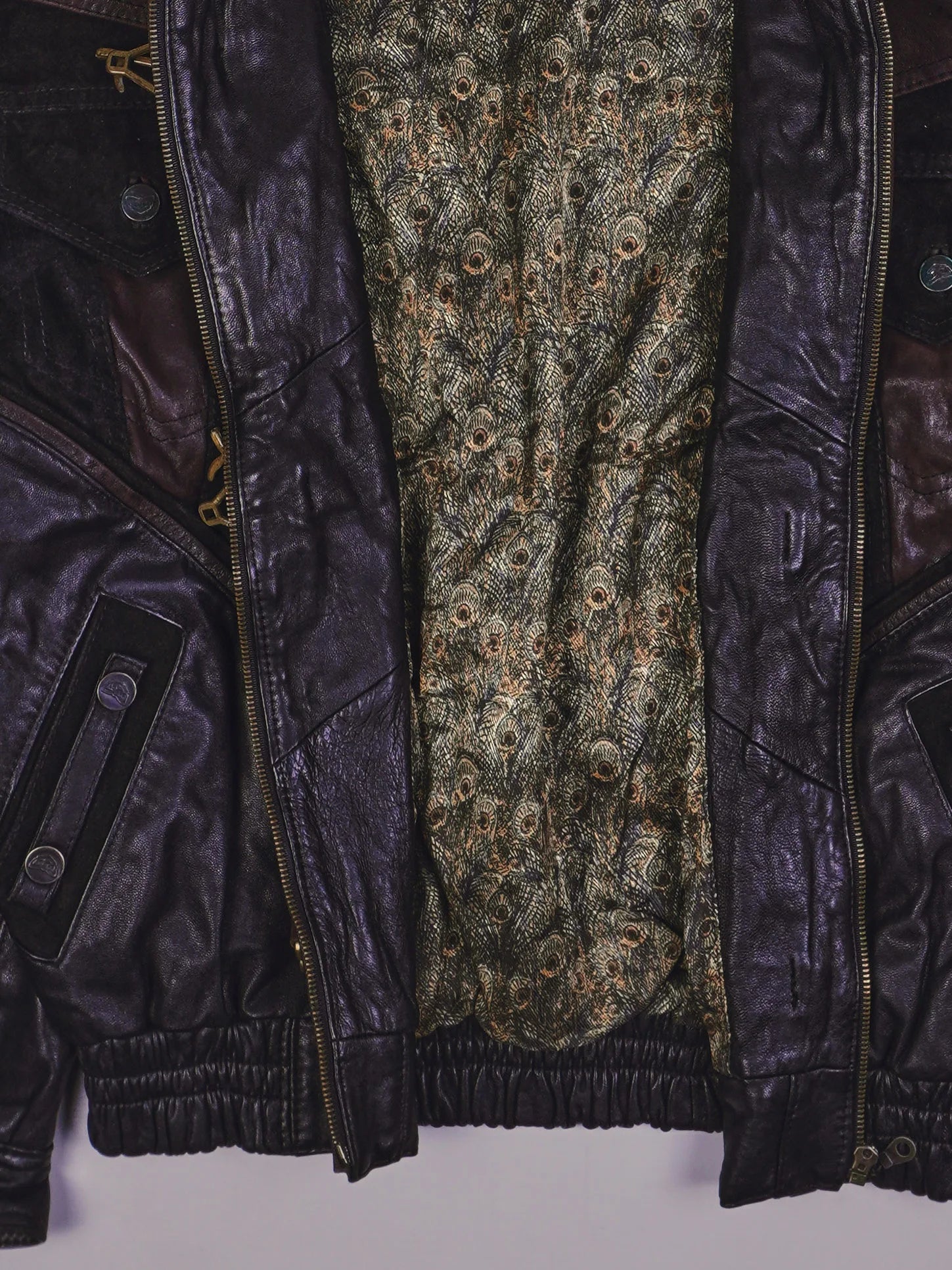 Vintage Biker Lederjacke (L)