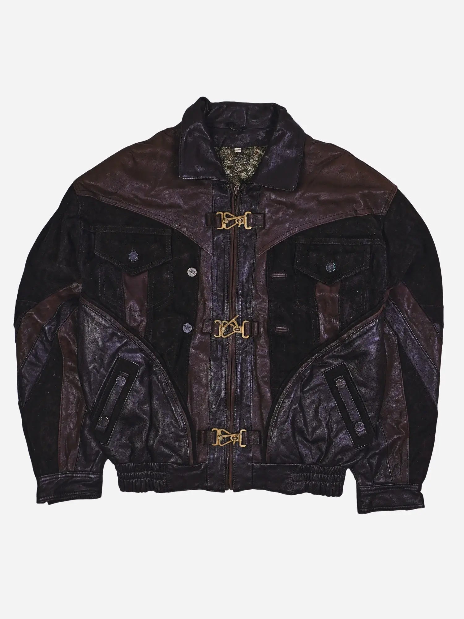 Vintage Biker Lederjacke (L)