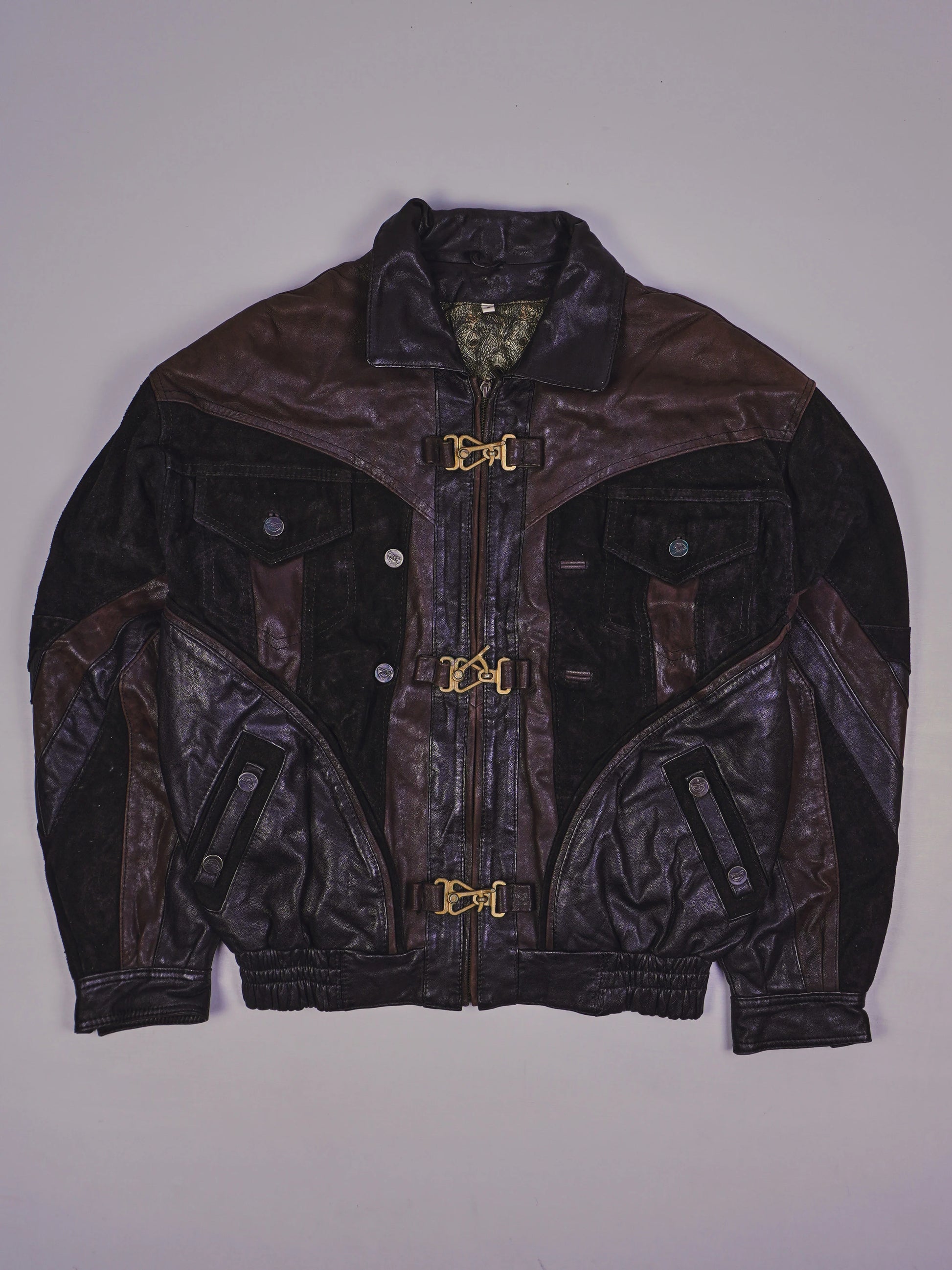 Vintage Biker Lederjacke (L)