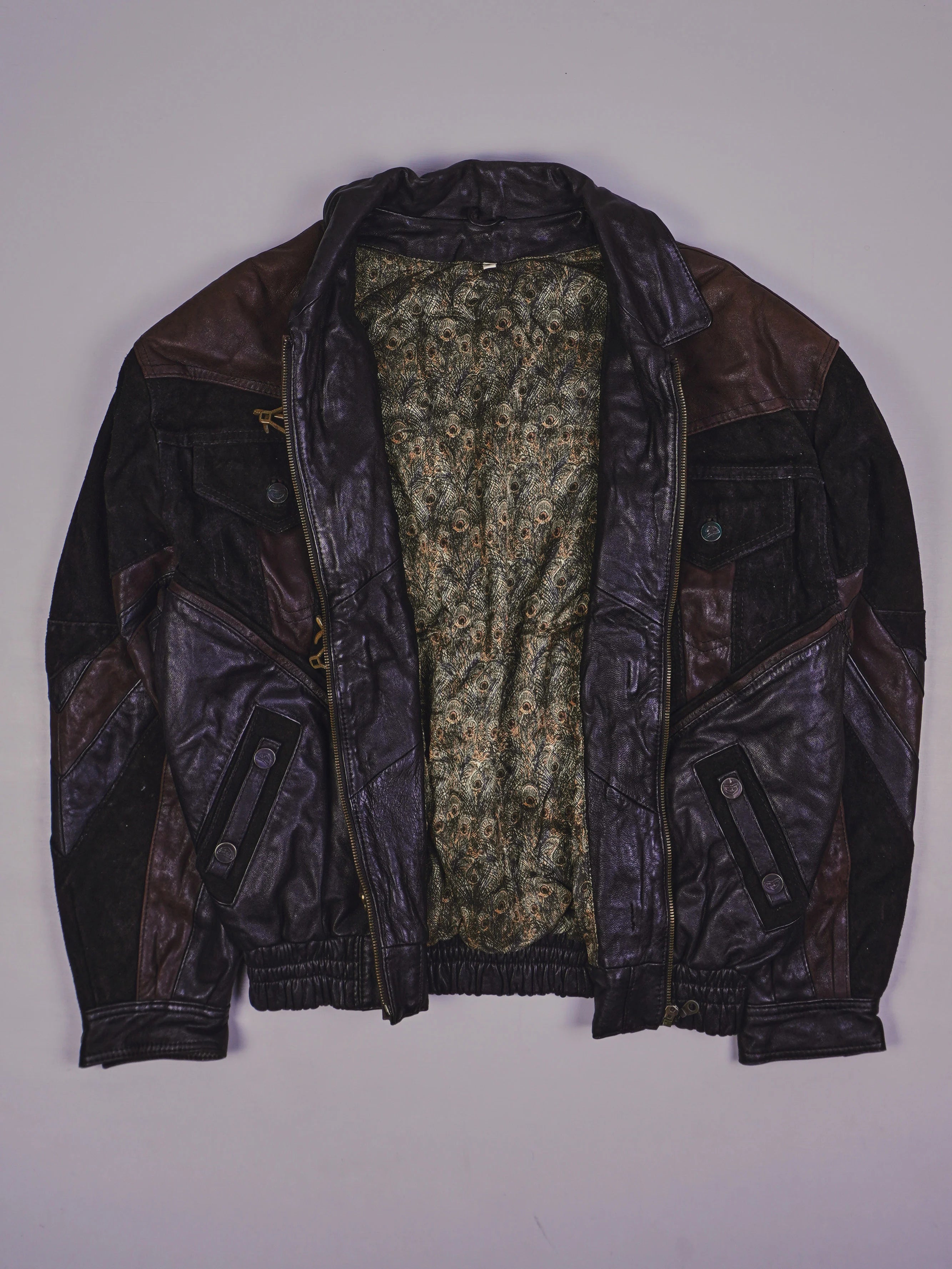 Vintage Biker Lederjacke (L)