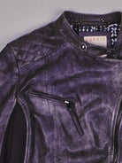 Vintage Biker Lederjacke (S)